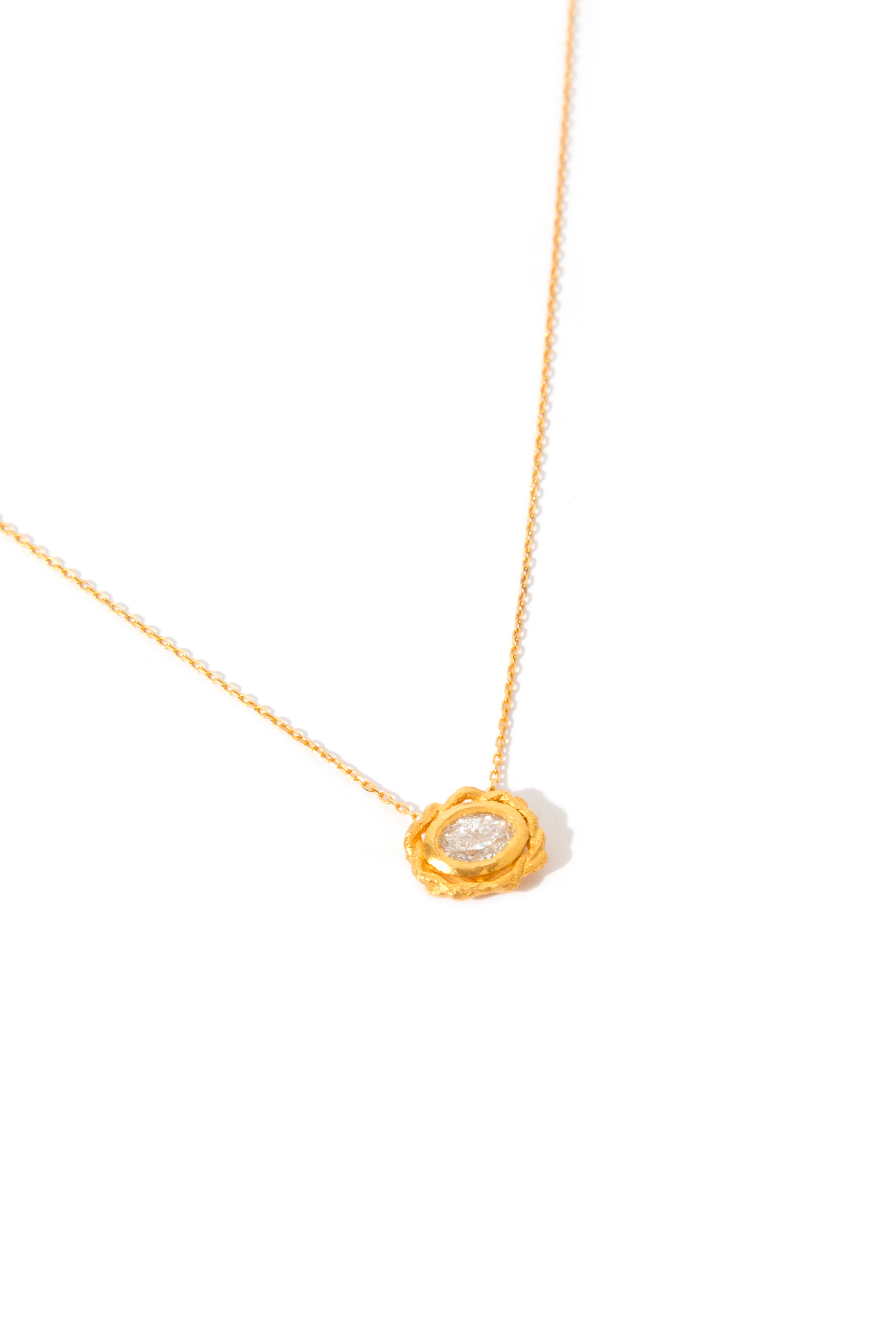 Diamond Rose Necklace