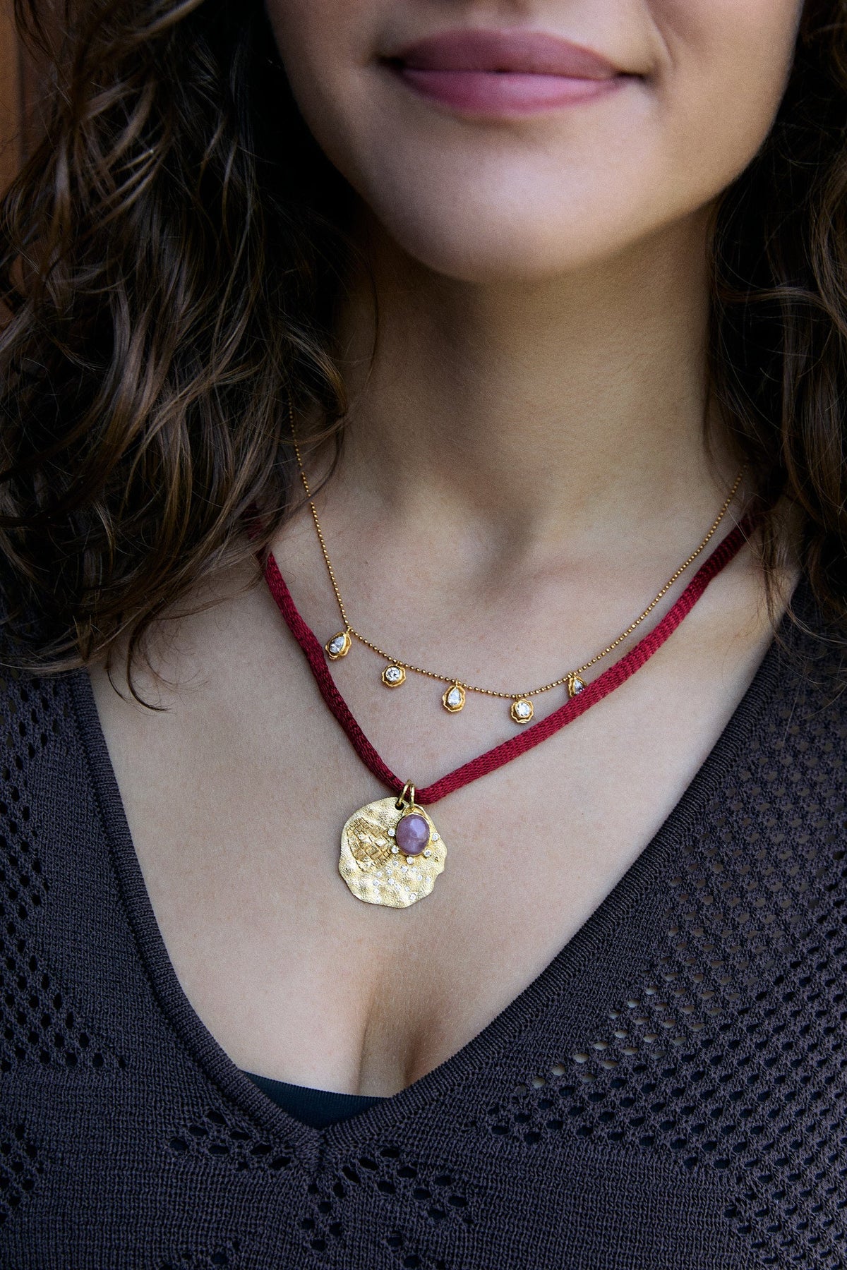 Zodiac Medallion Necklace — Large · 14k Gold