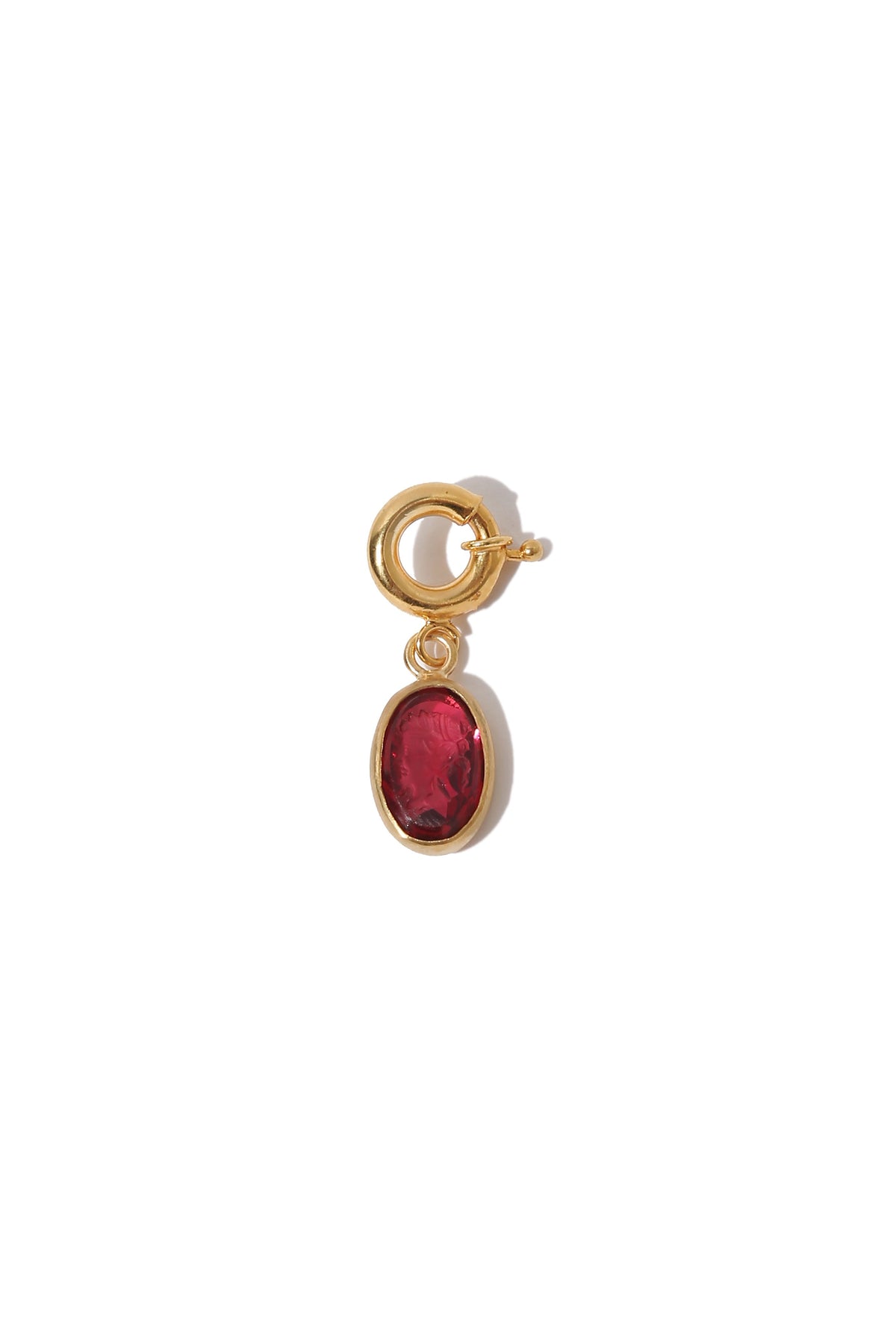 Burgundy Intaglio Charm