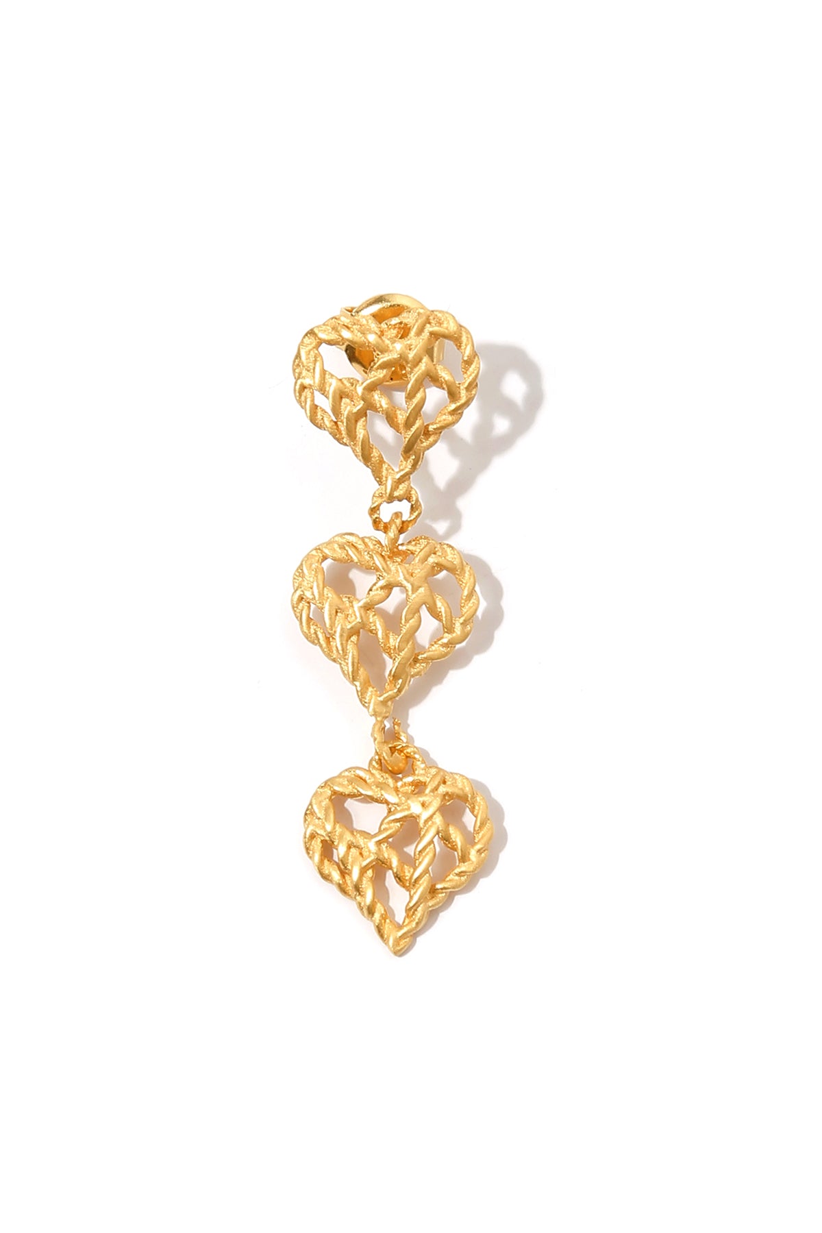 LOVE BASKET EARRING - THREE HEARTS