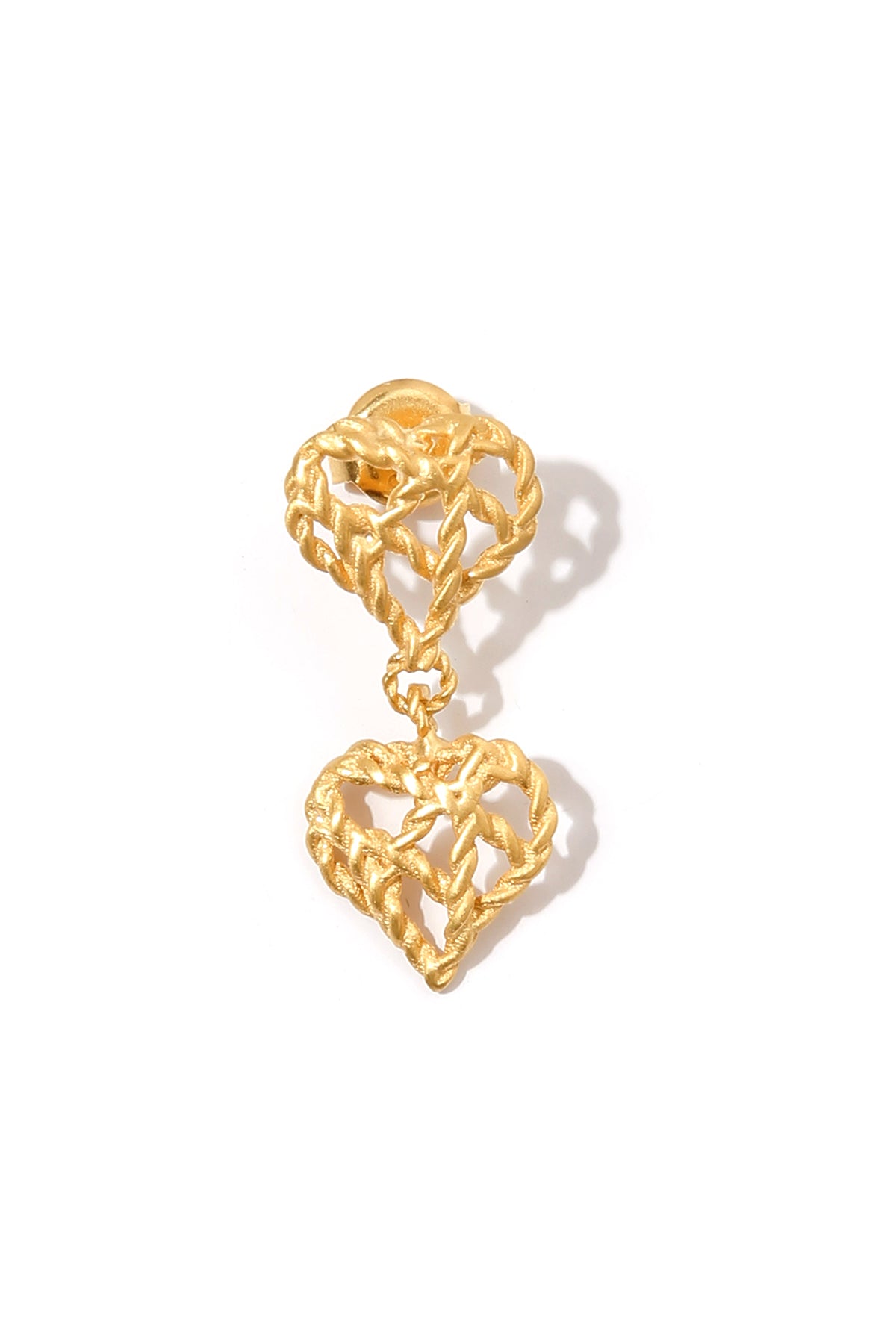 LOVE BASKET EARRING - TWO HEARTS
