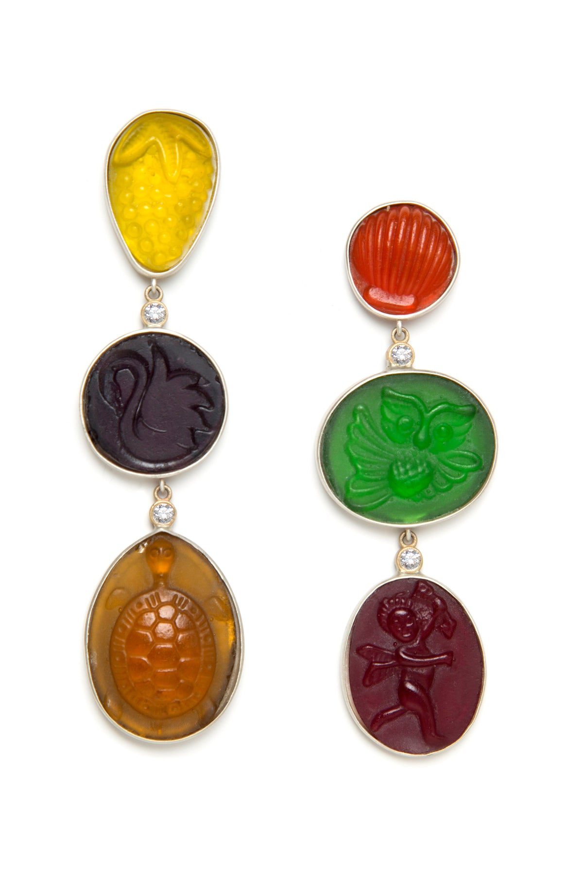 Long Intaglio Earrings