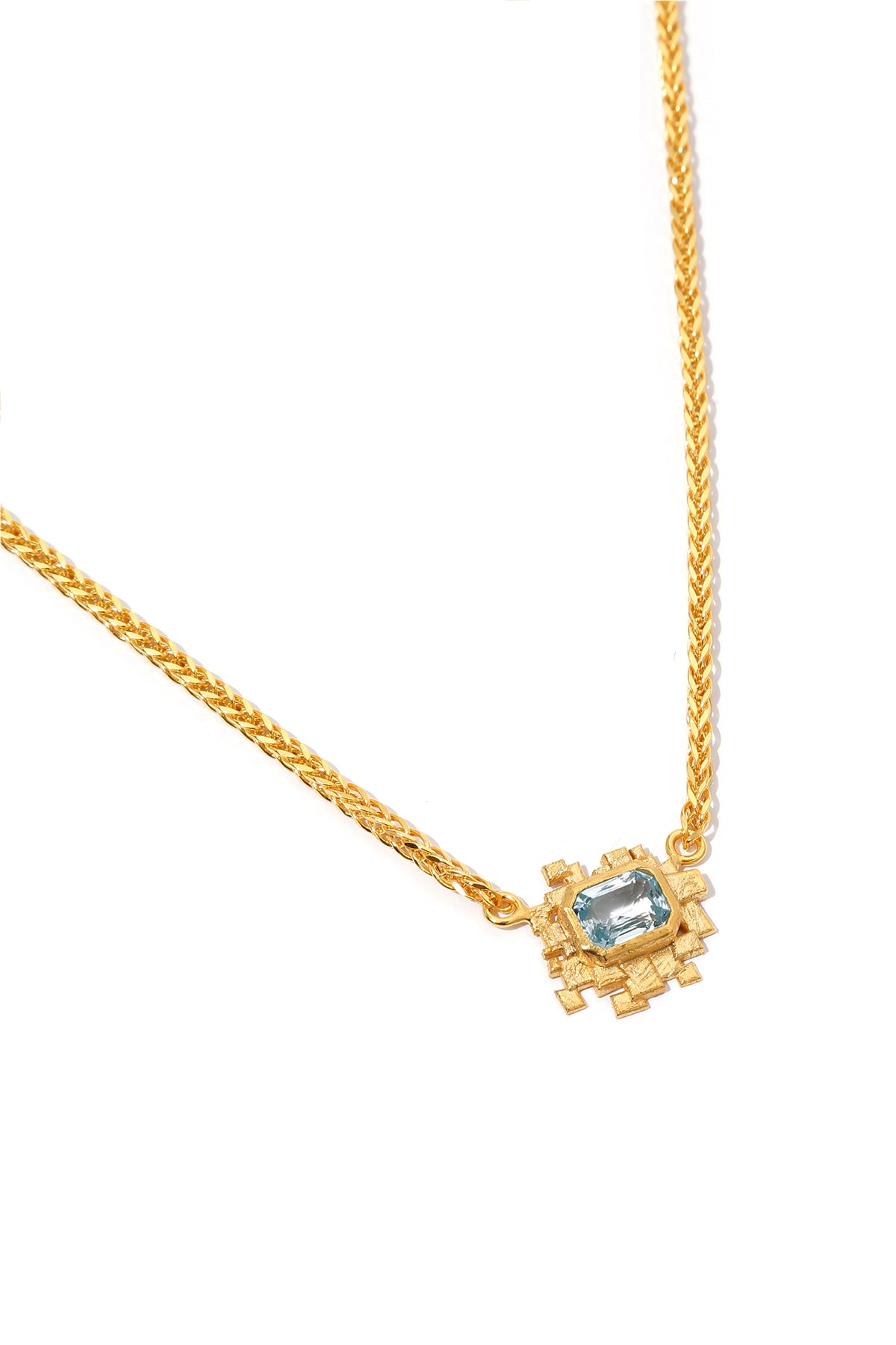 Aquamarine Mosaic Necklace