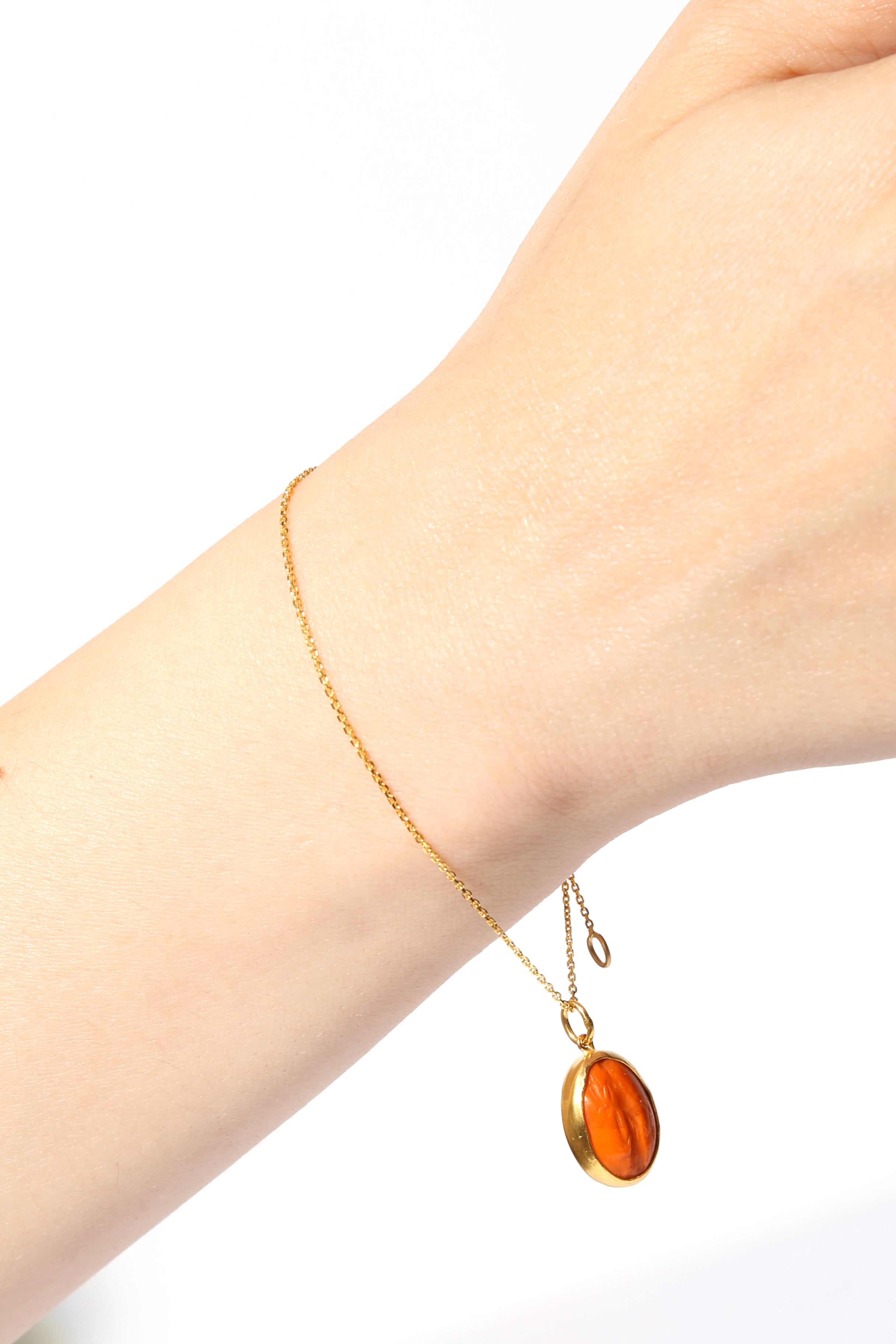 Orange Intaglio Bangle
