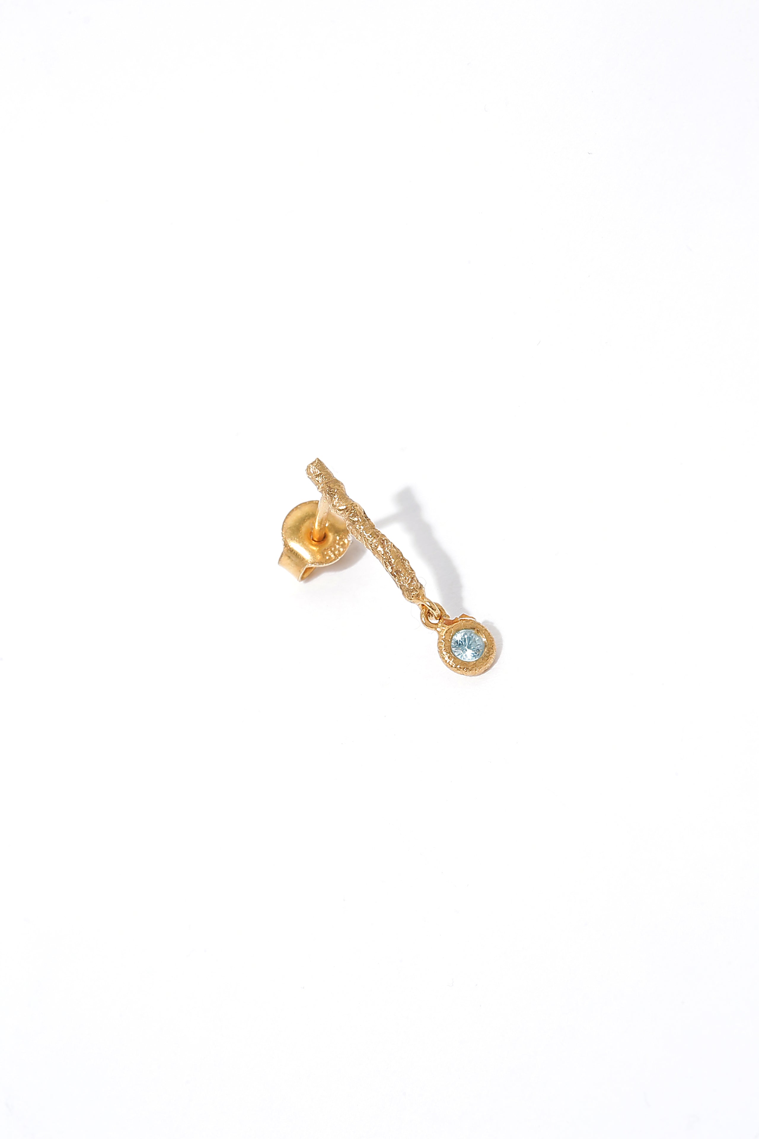 Stripe raw small earring