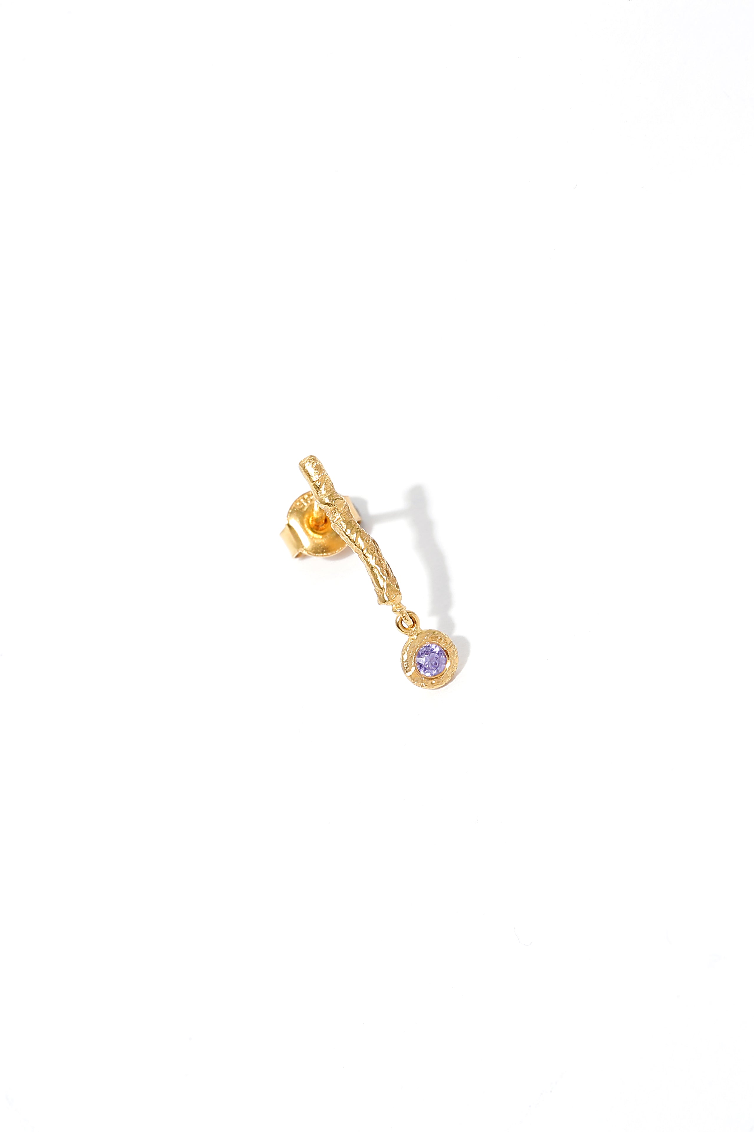 Stripe raw small earring