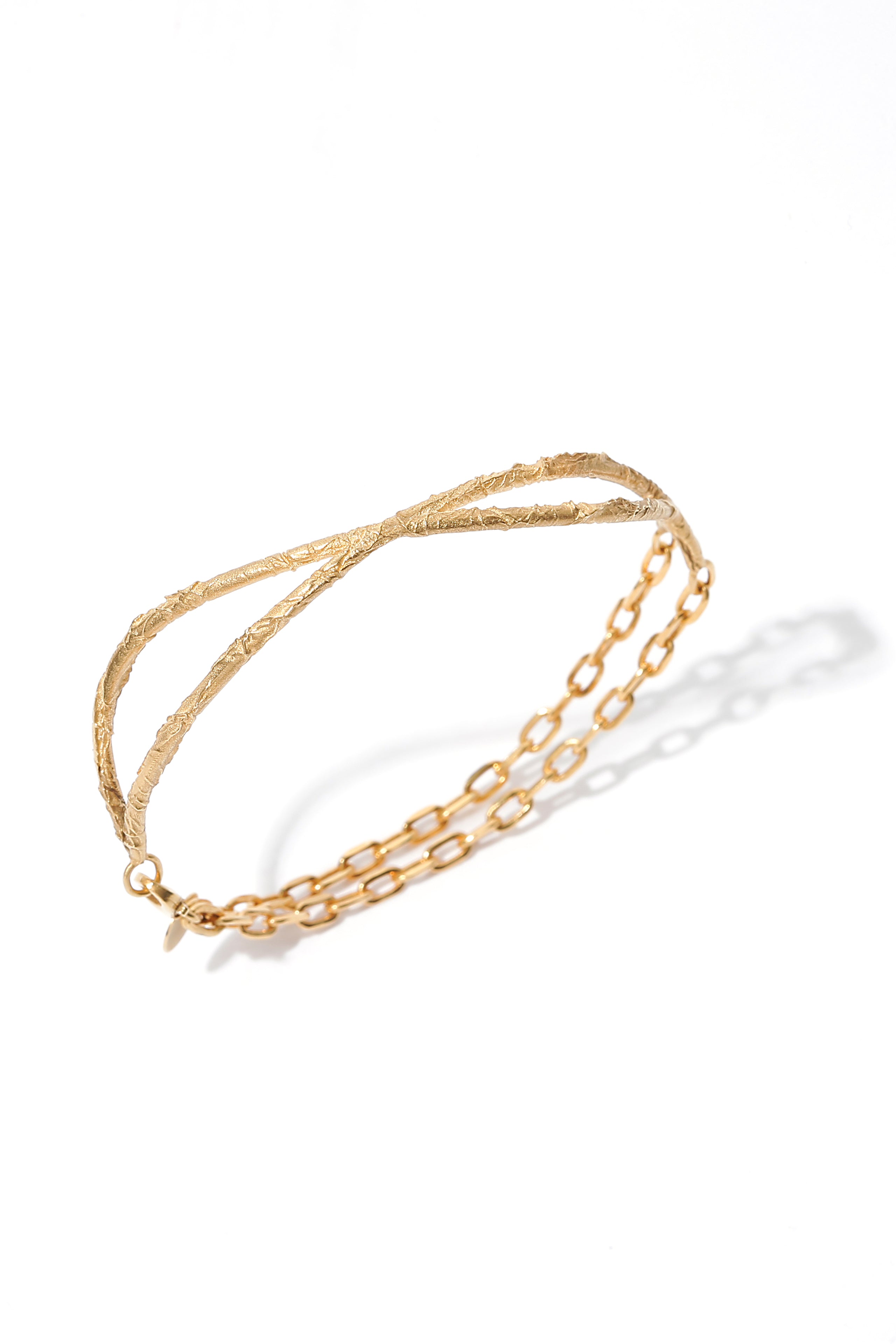 Dual Chain Raw Bracelet