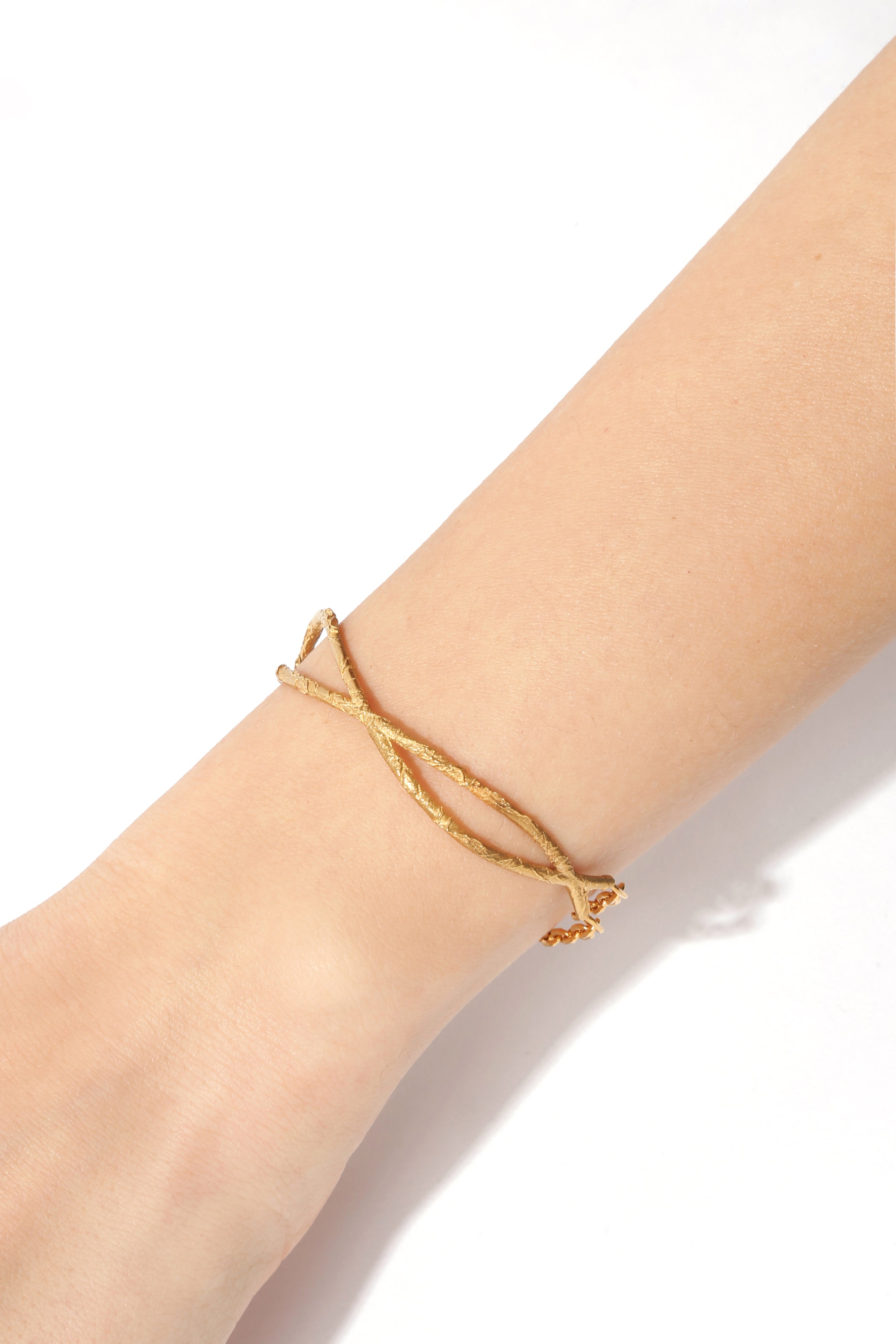 Dual Chain Raw Bracelet