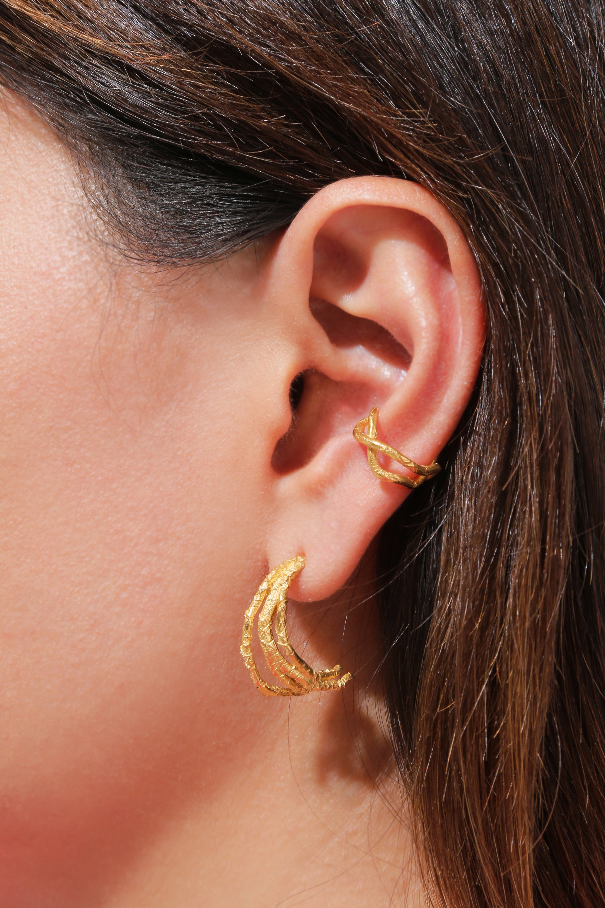 Quad Raw Earring