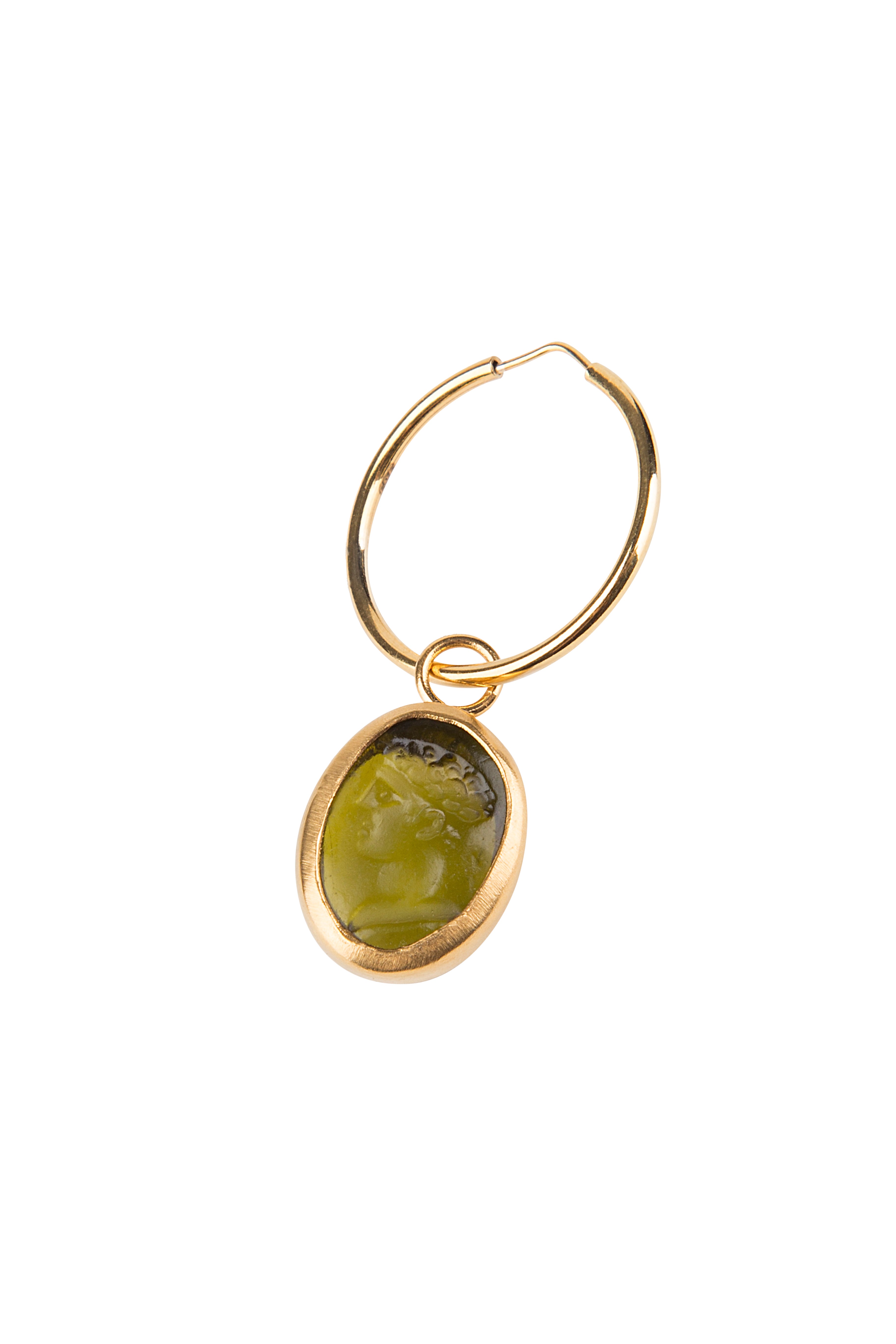 Medium Green Intaglio Hoop