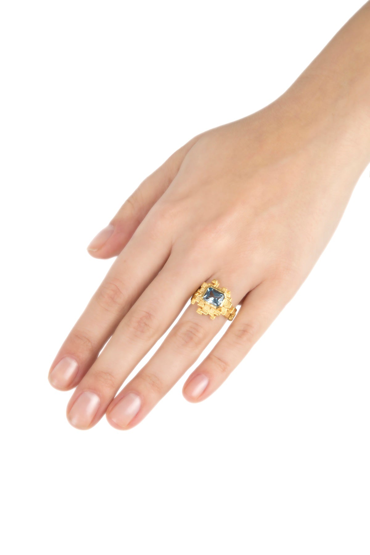 Aquamarine Mosaic Ring