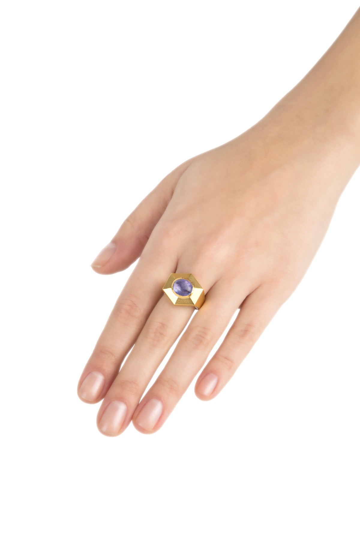 Tanzanite Hexagon Ring