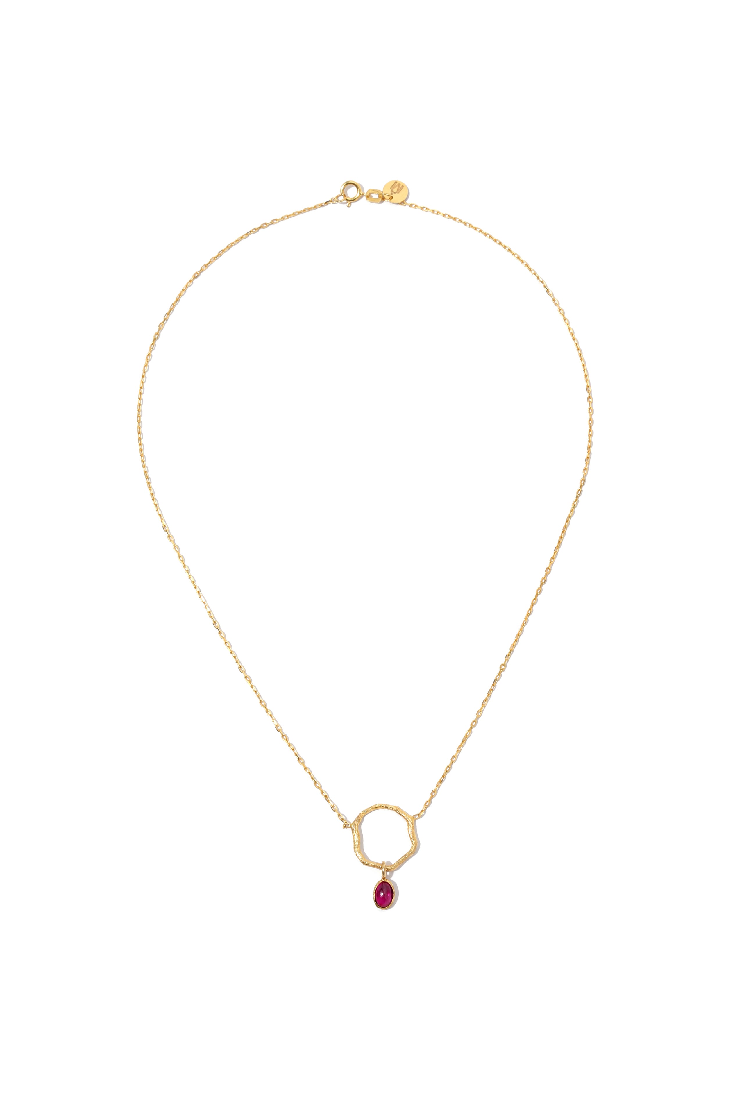 Raw Luck Necklace with Ruby
