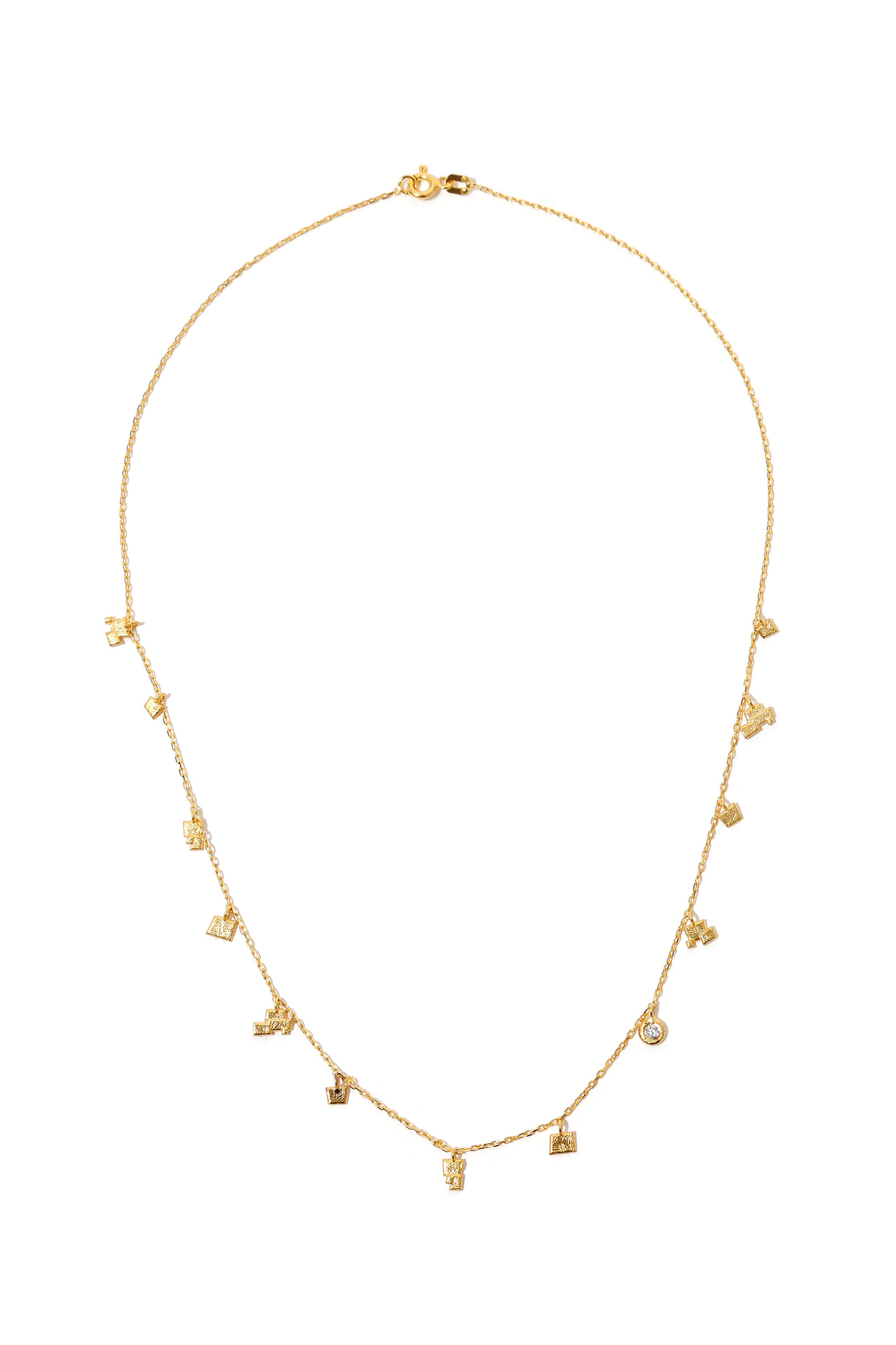 Mosaic Necklace with Diamond