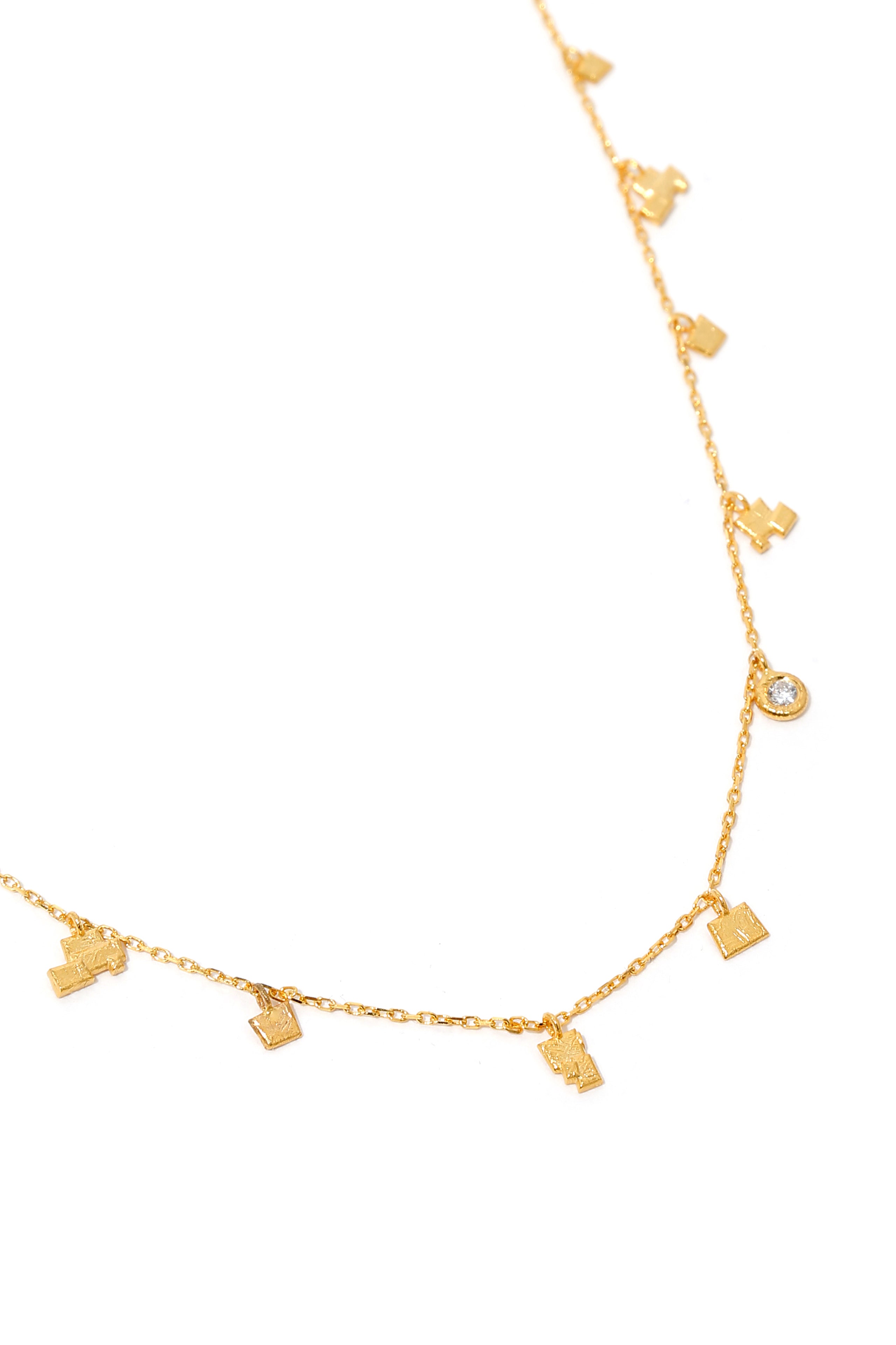 Mosaic Necklace with Diamond