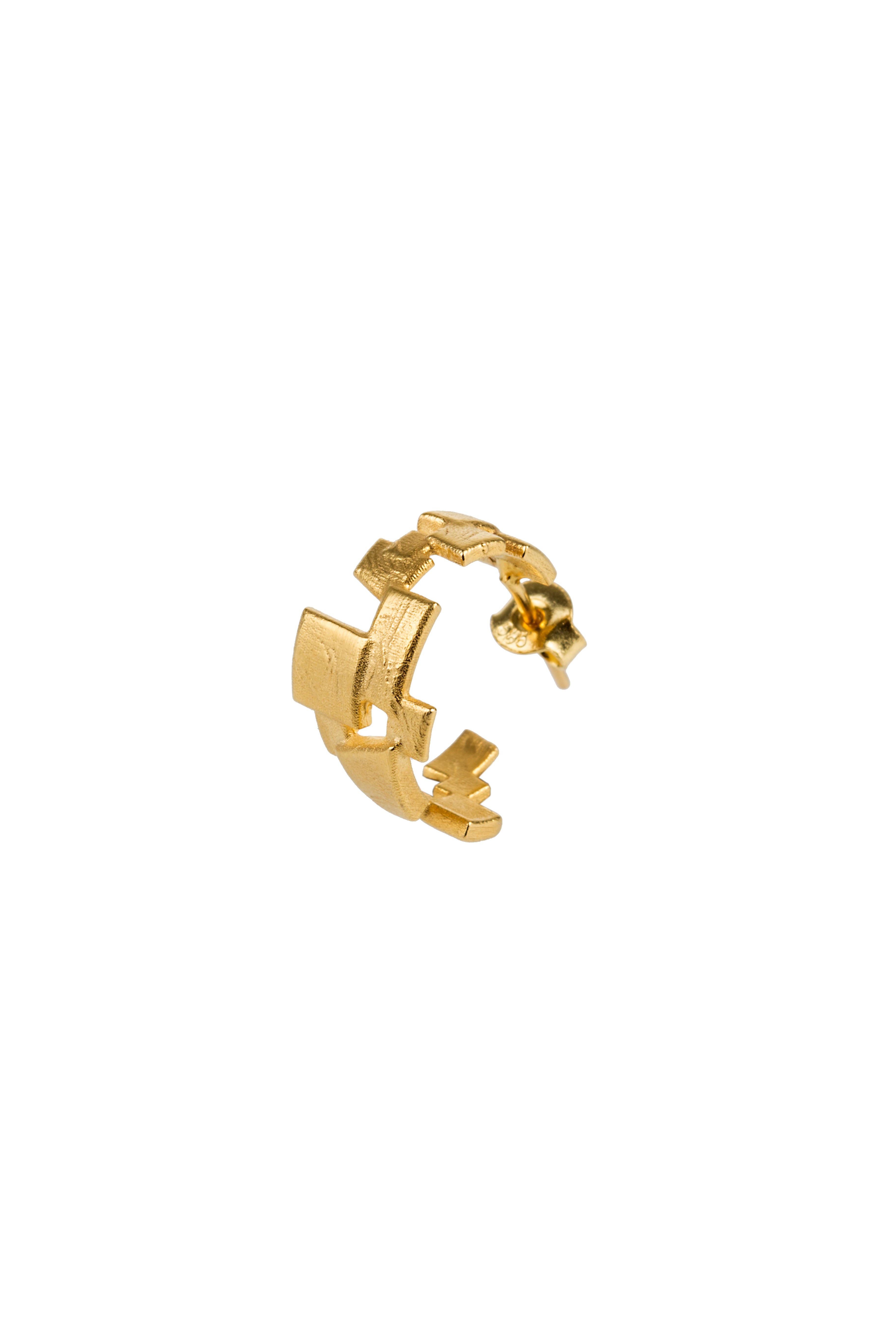 M Mosaic Hoop Earring