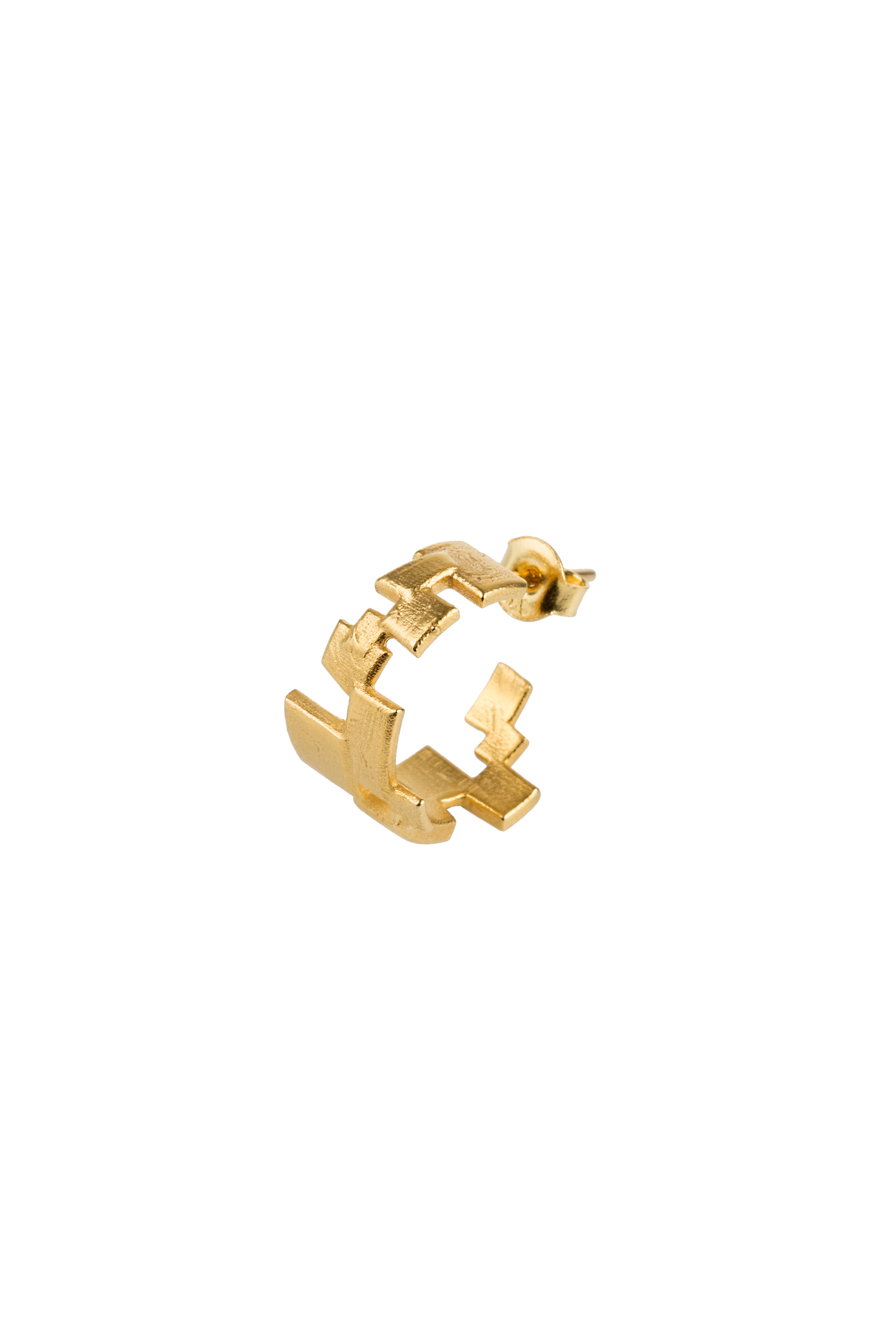 M Mosaic Hoop Earring