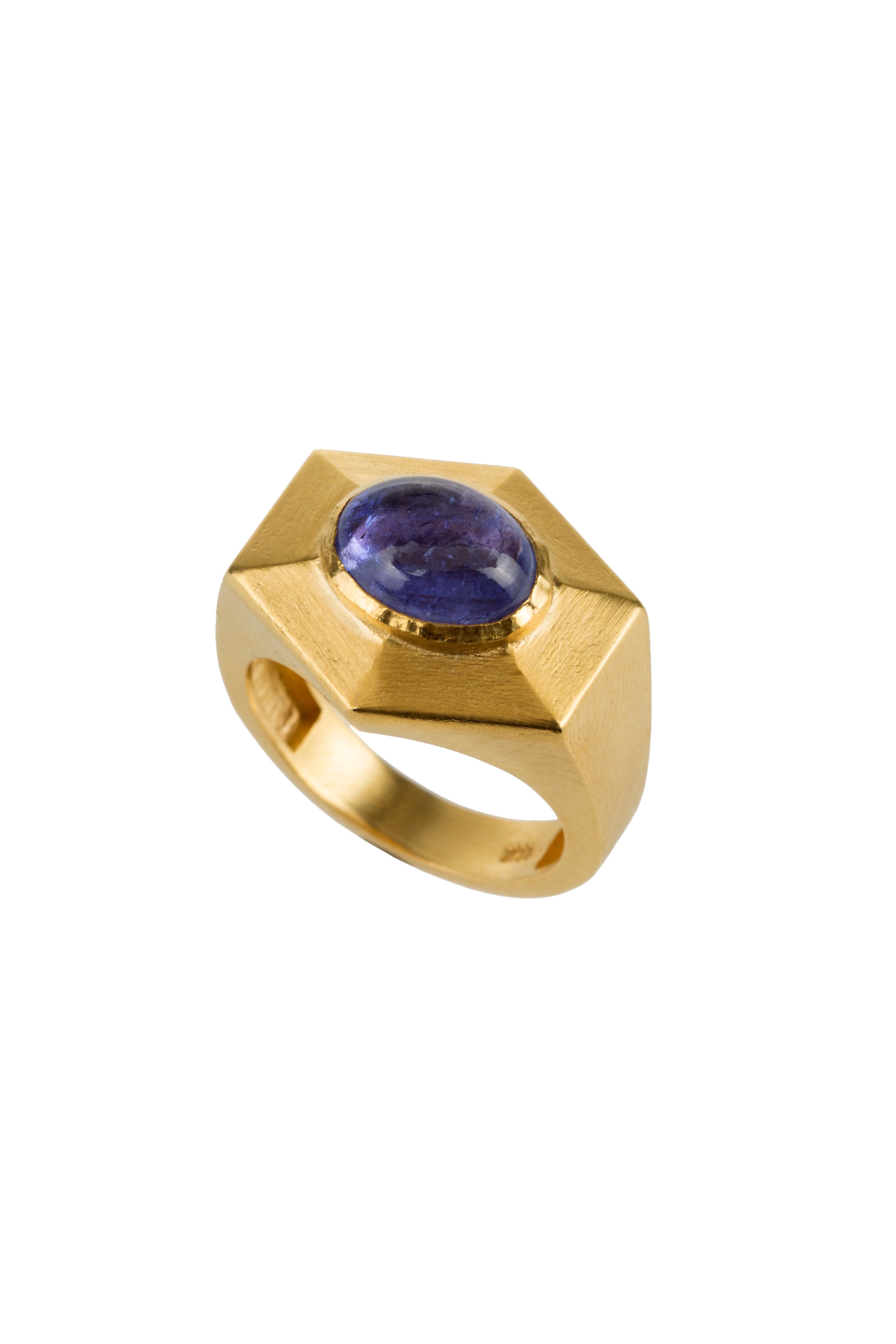 Tanzanite Hexagon Ring