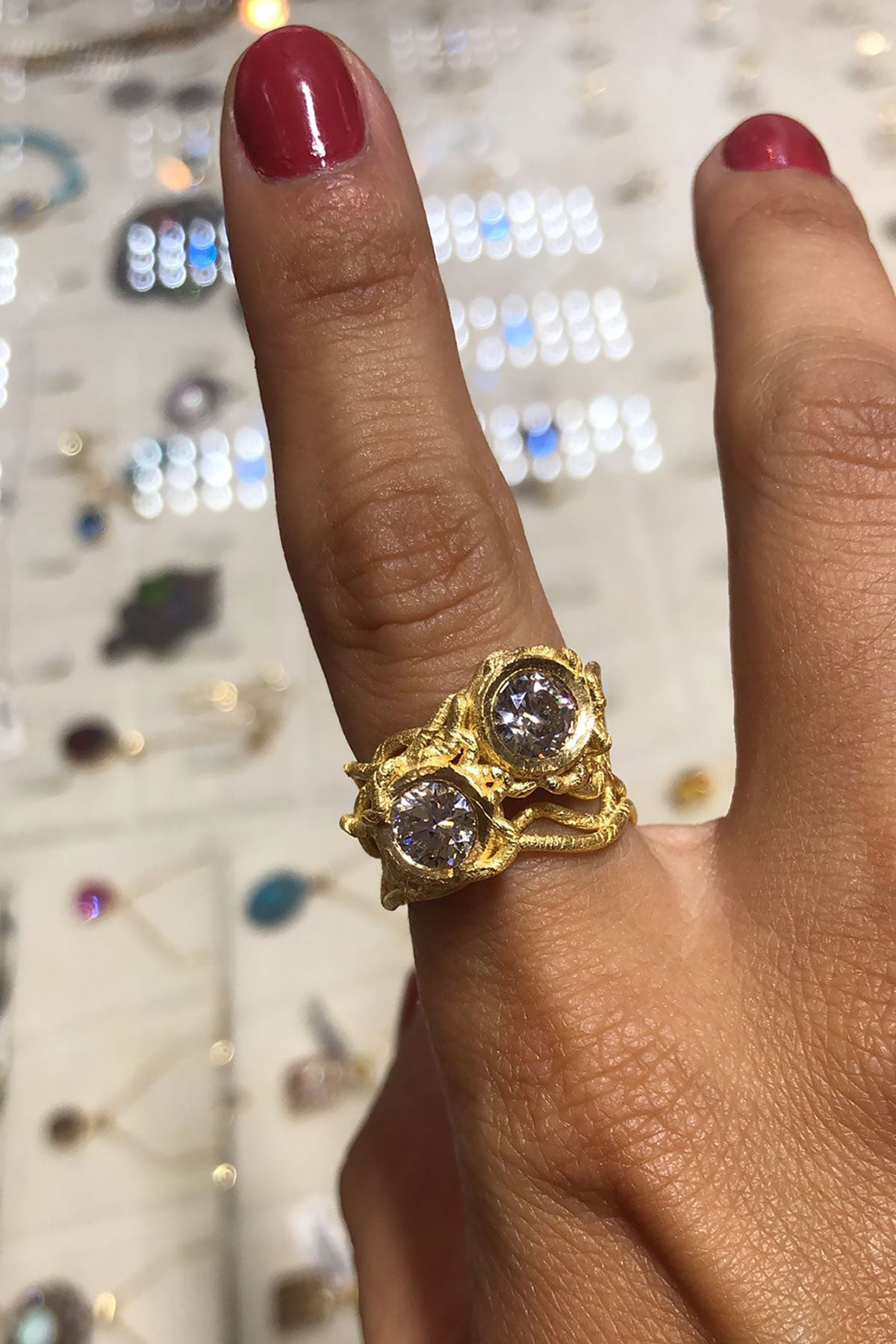 Raw Collection - Ring with Two Diamonds