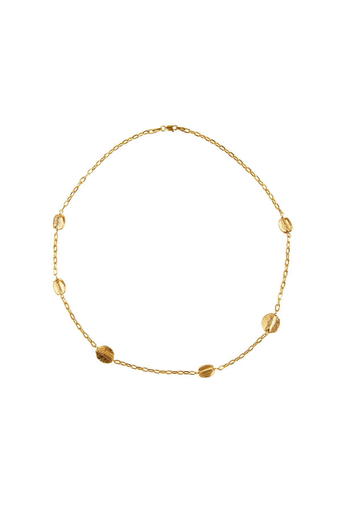 Short Gold Bean Necklace