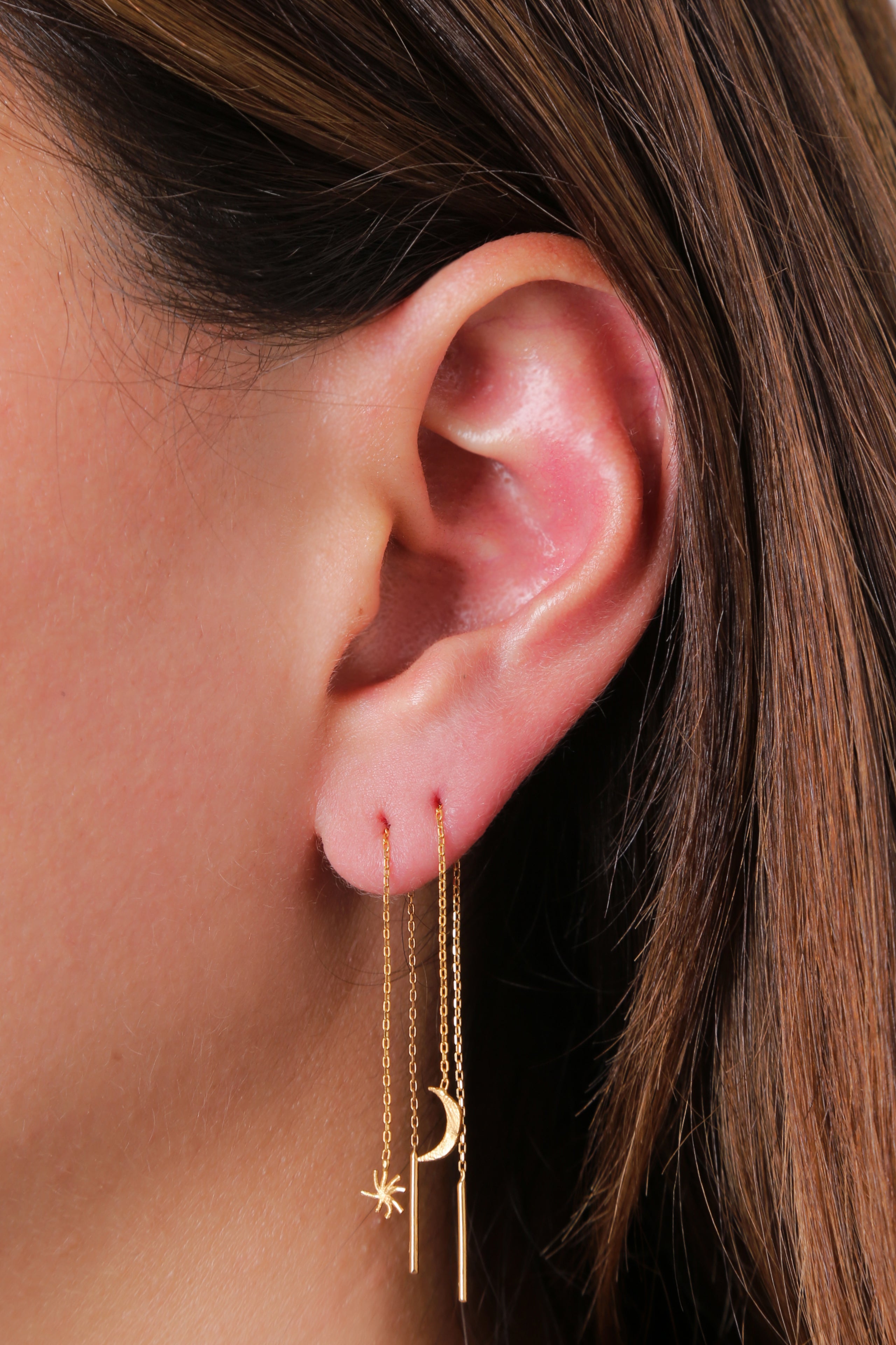 Small Star Chain Earring