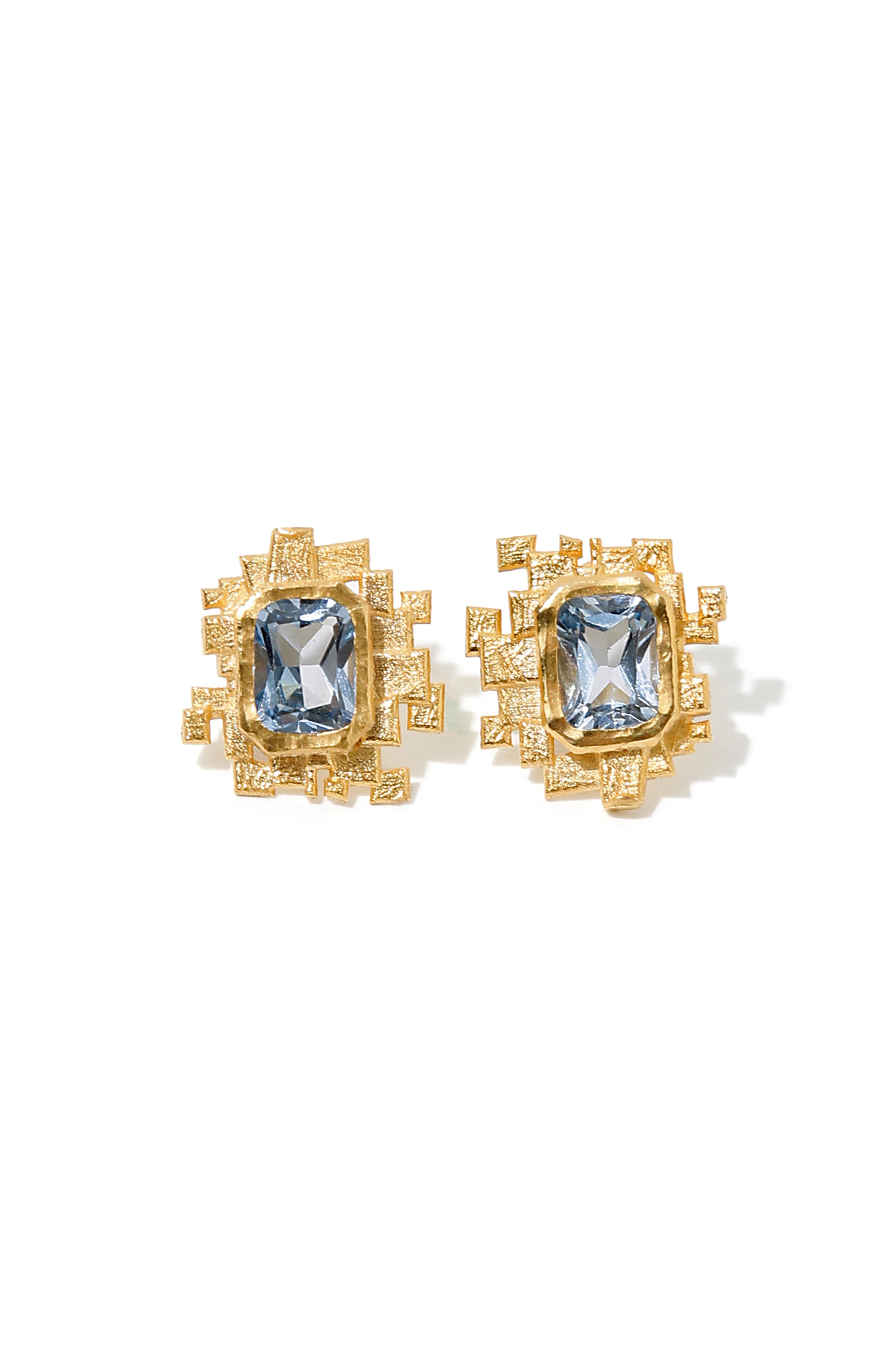 Aquamarine Mosaic Earring