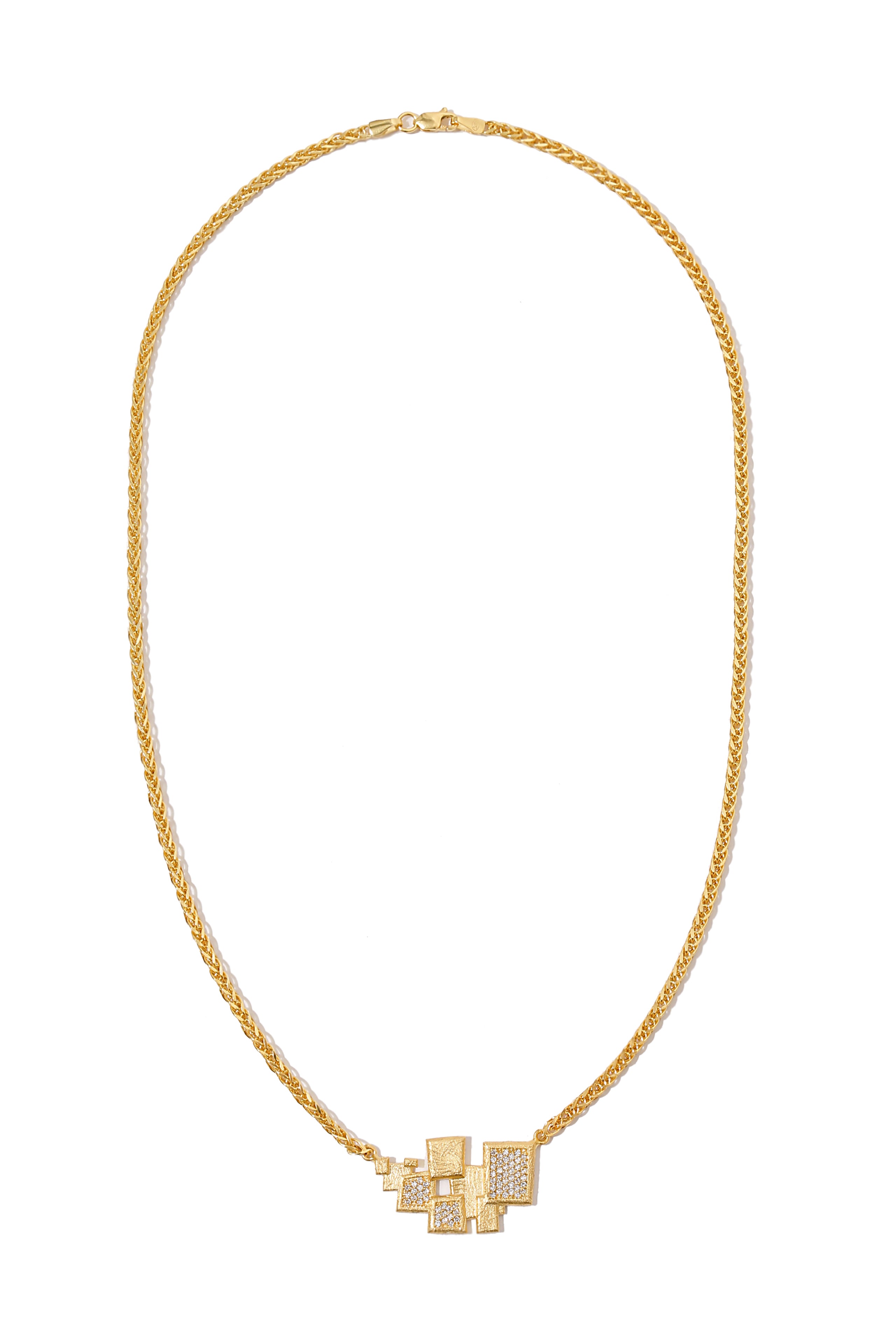 Mosaic Necklace with Diamonds