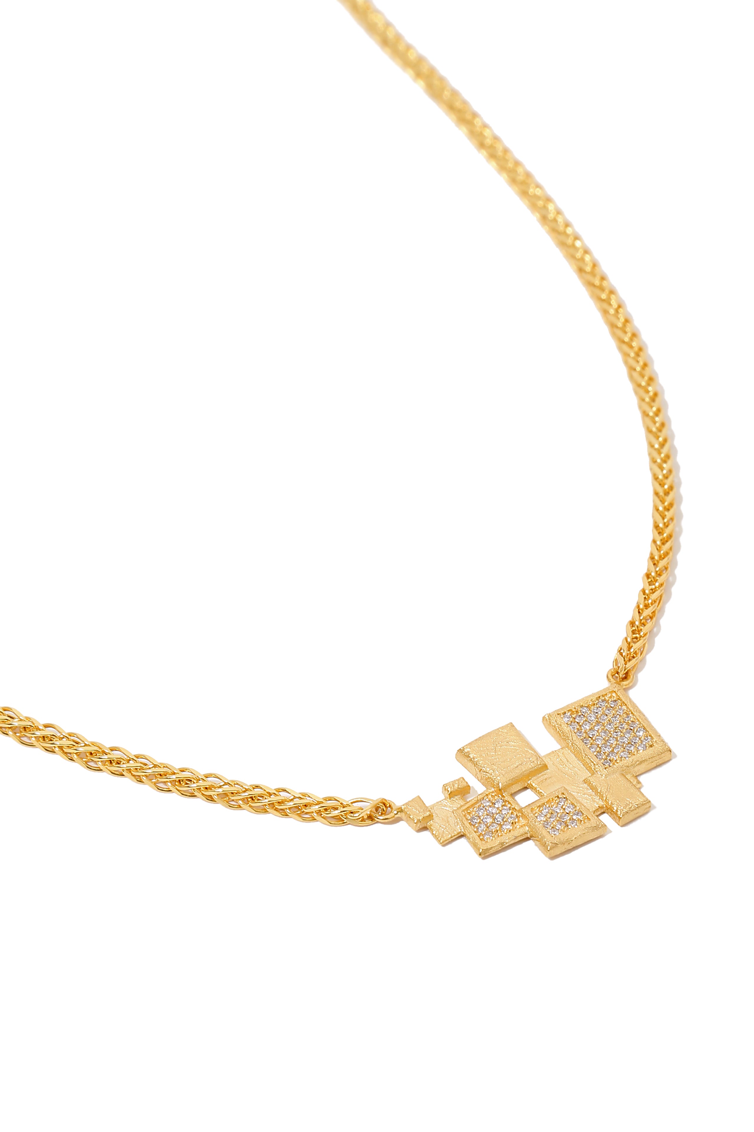 Mosaic Necklace with Diamonds