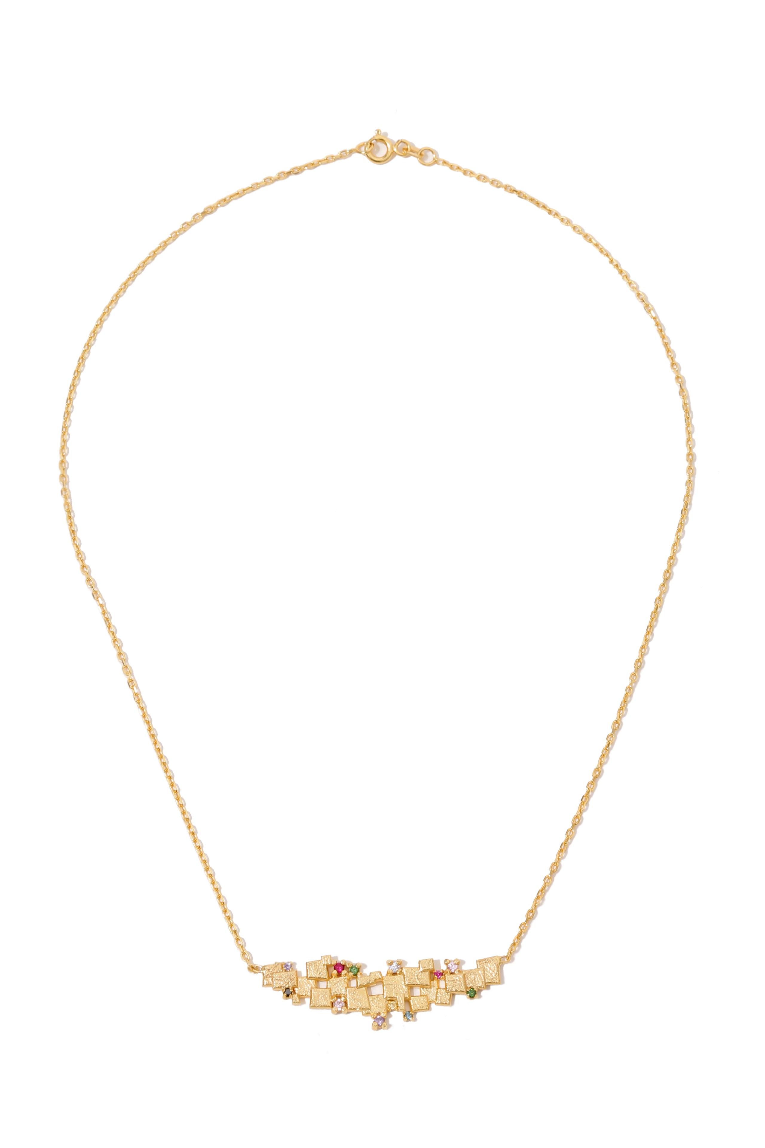 Mosaic Necklace with Natural Stones