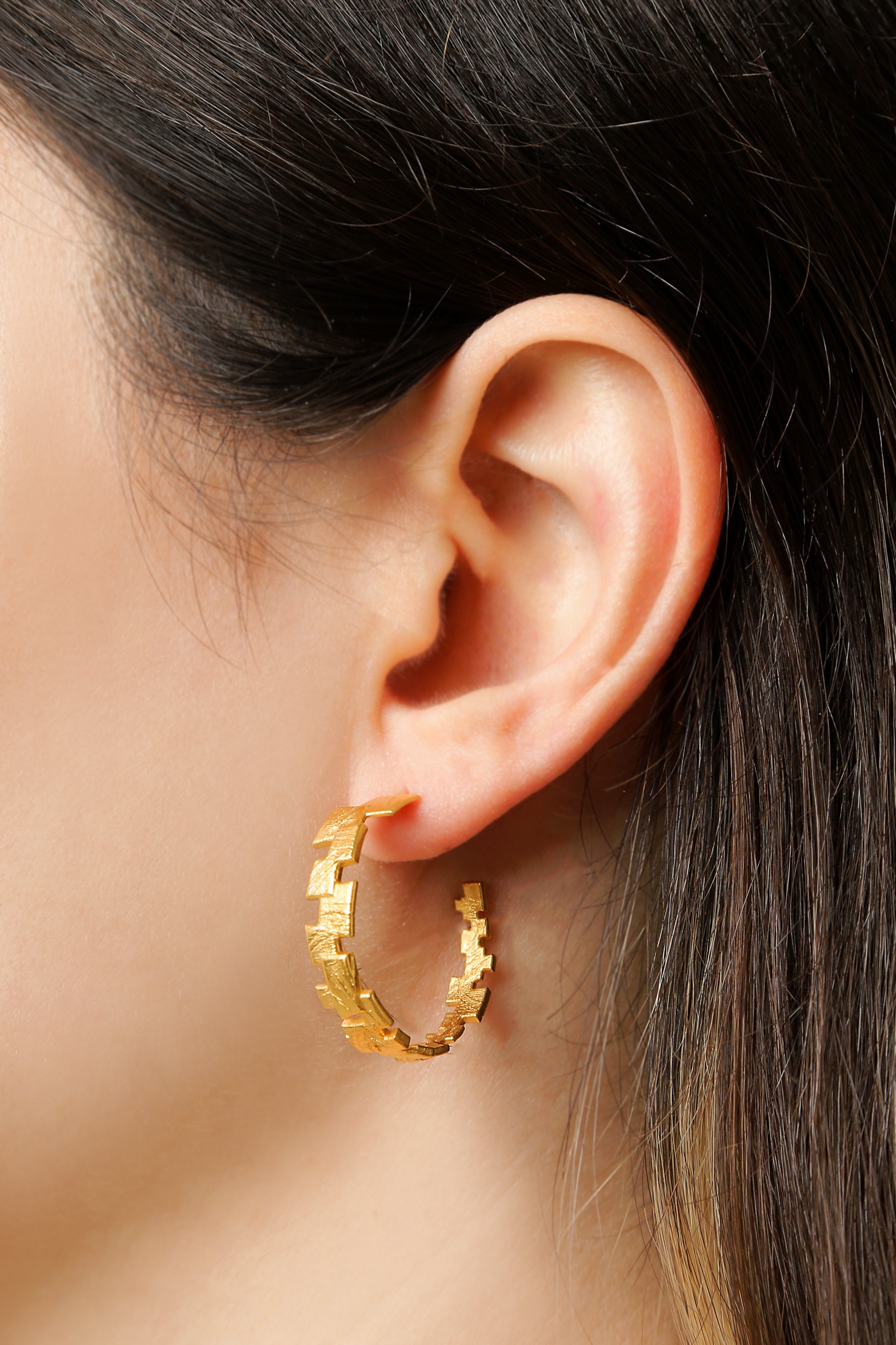 L Mosaic Hoop Earring