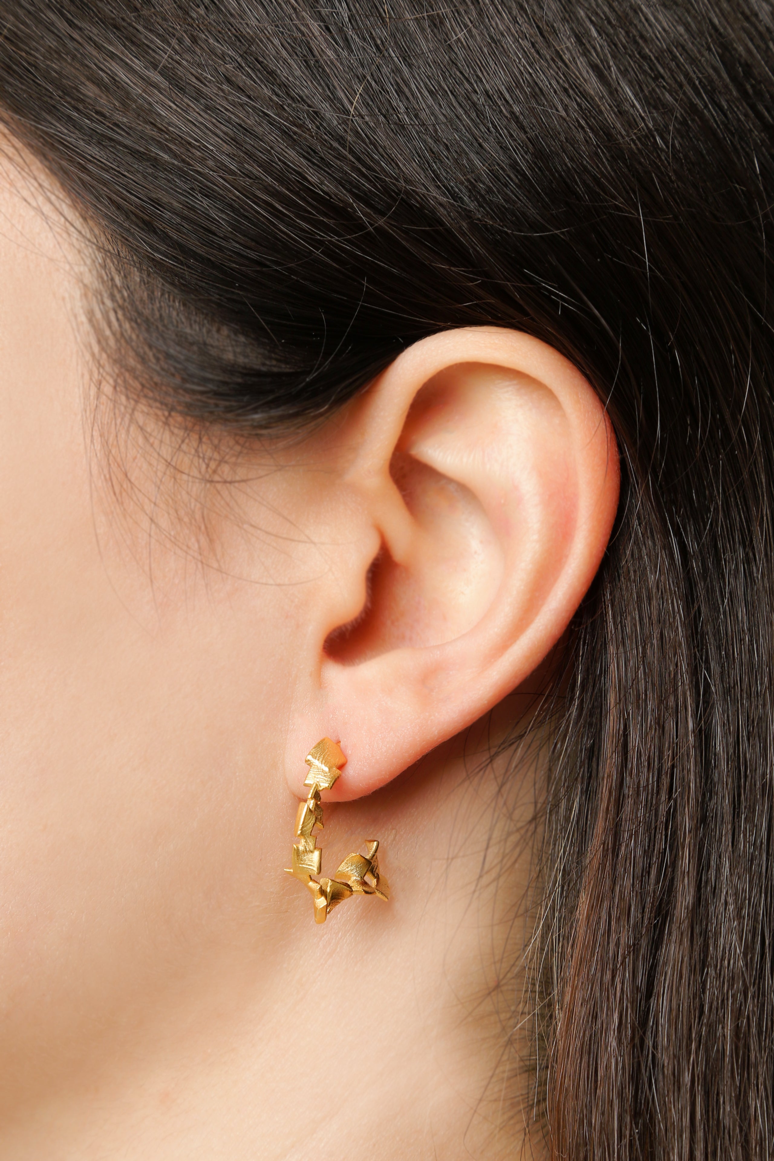 Twisted Mosaic Hoop Earring