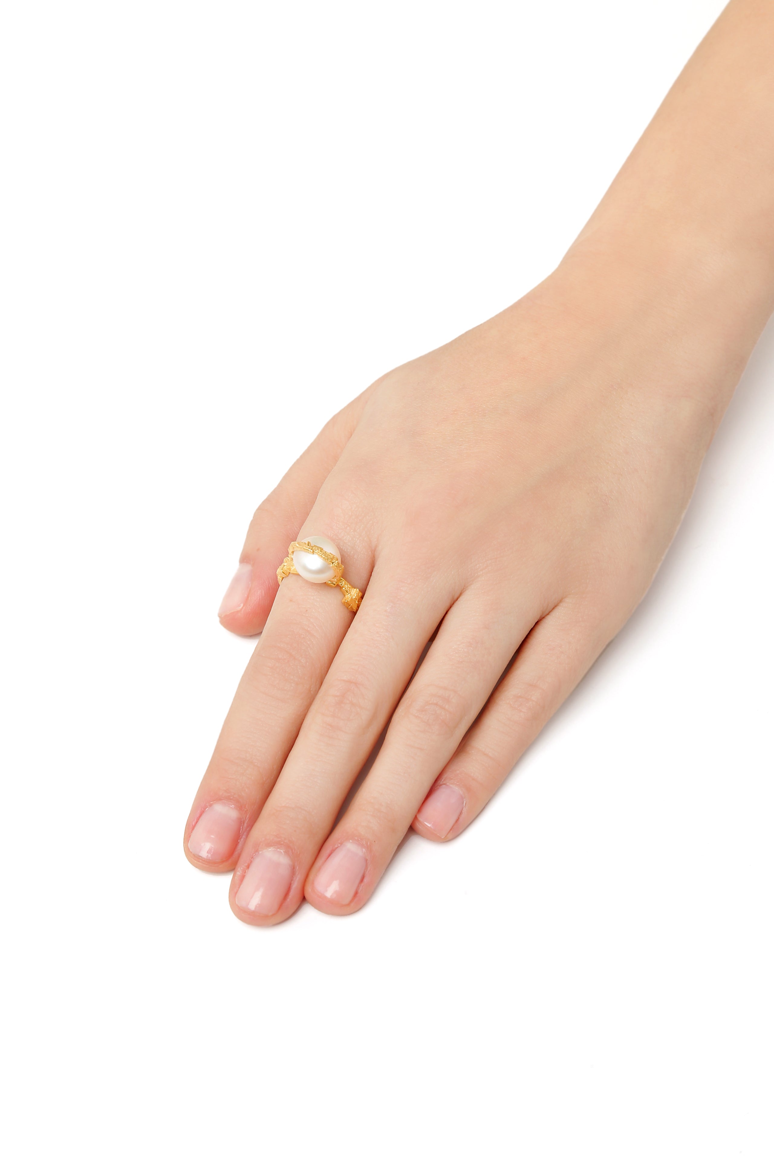 Orbit Mosaic Ring with Pearl