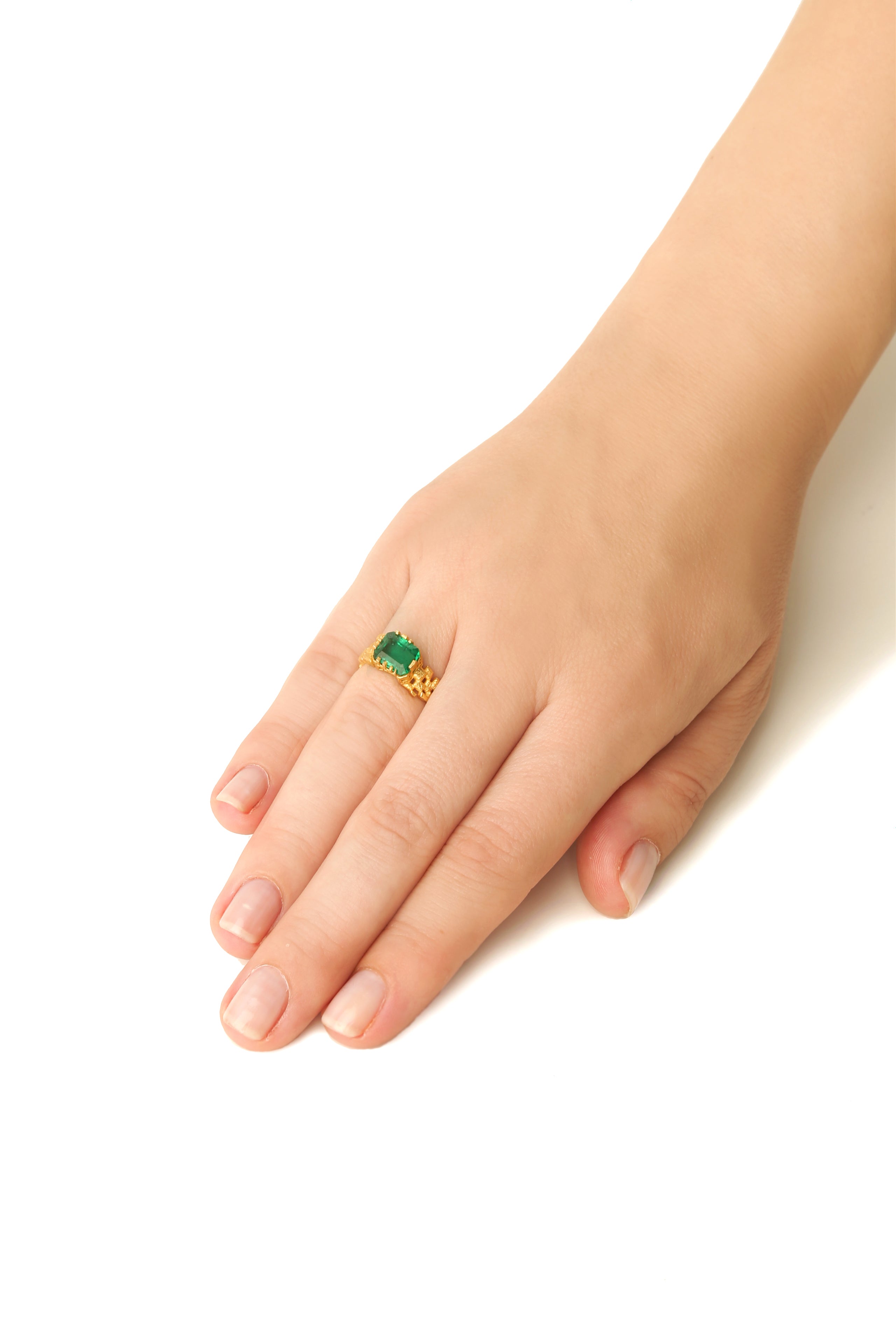 Emerald Mosaic Ring