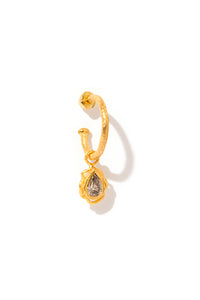 Champagne Diamond Hoop Earrings