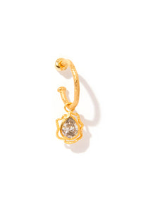 Champagne Diamond Hoop Earrings