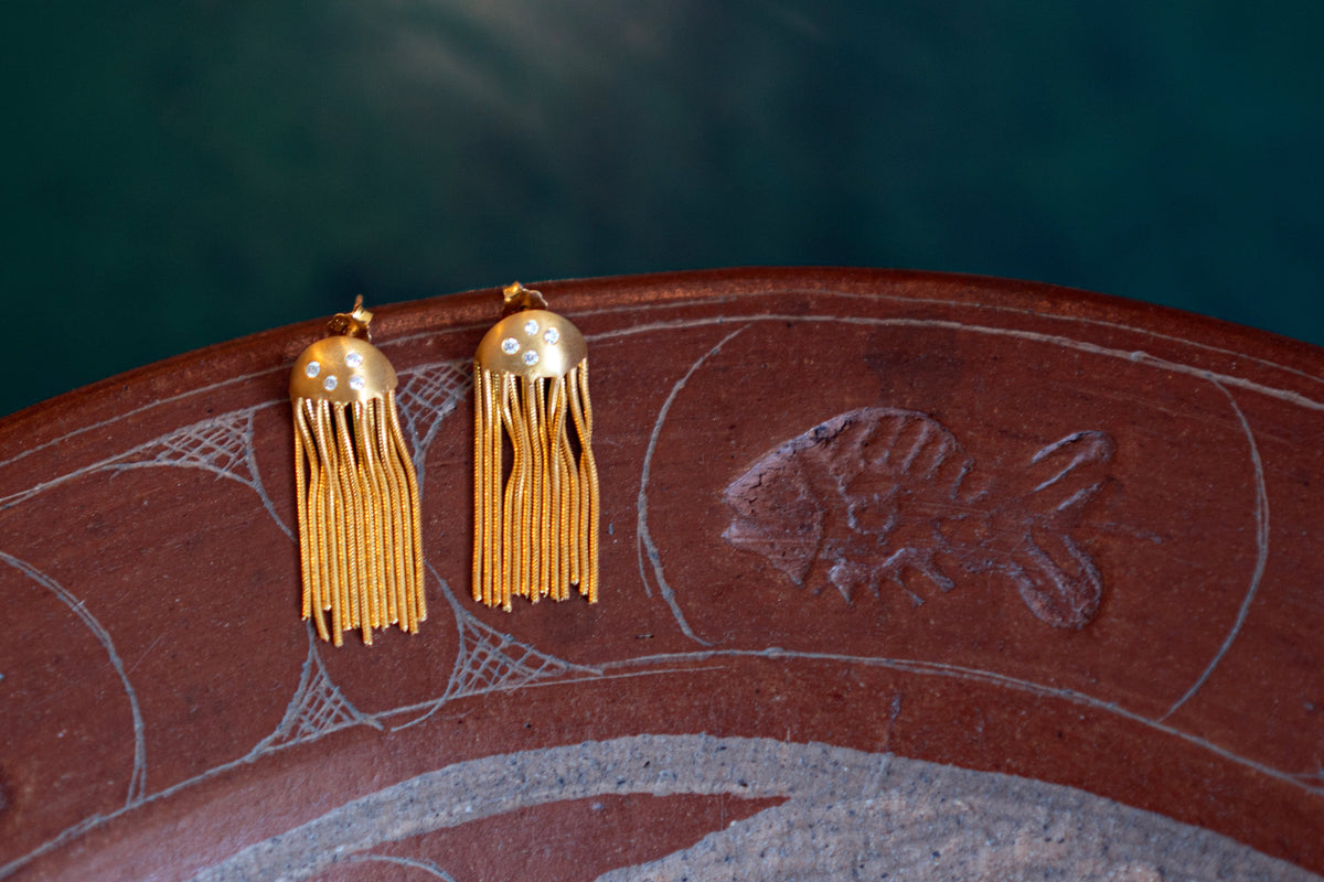 Sunkissed Tassel Diamond Earrings