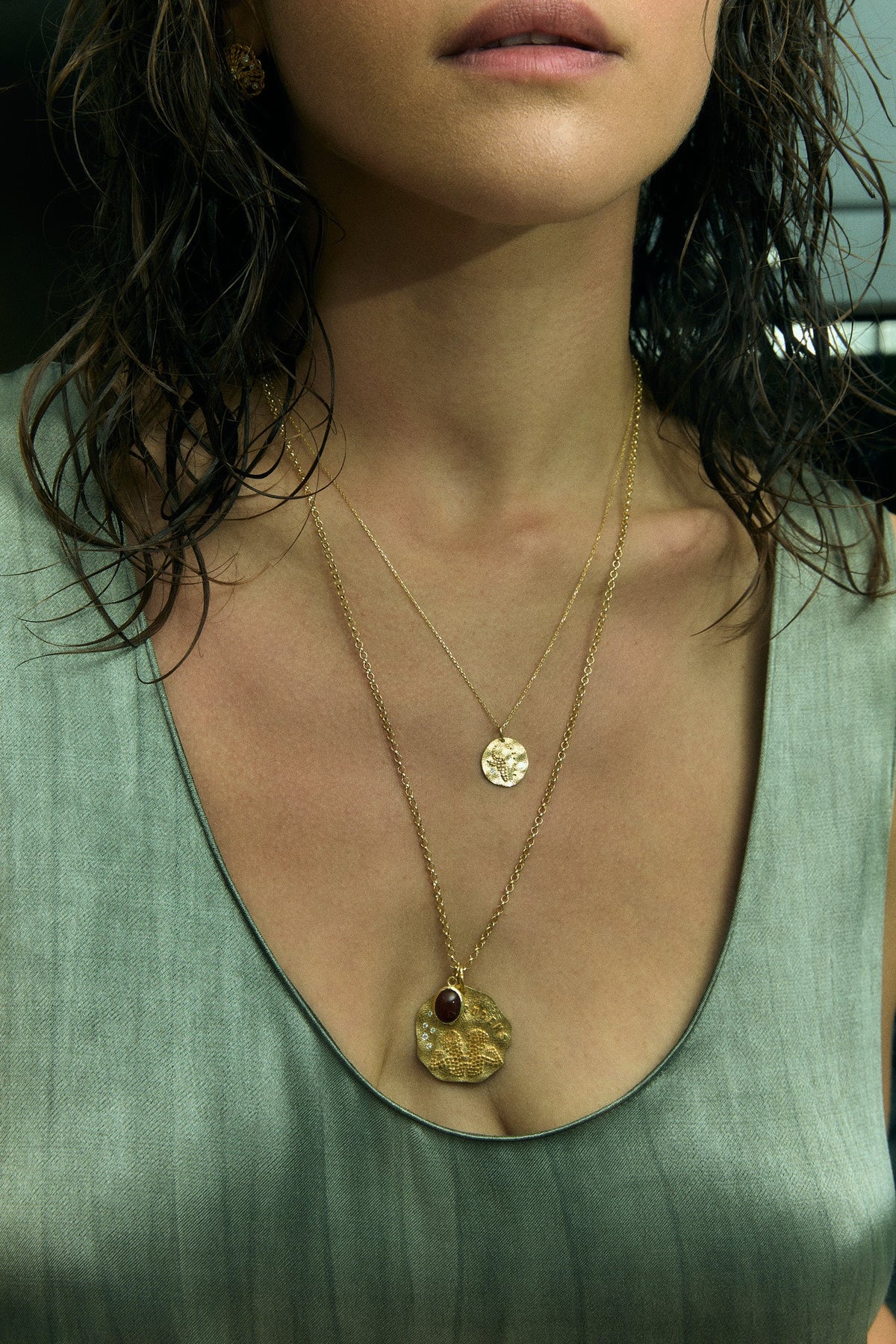 Zodiac Medallion Necklace — Small · 14k Gold