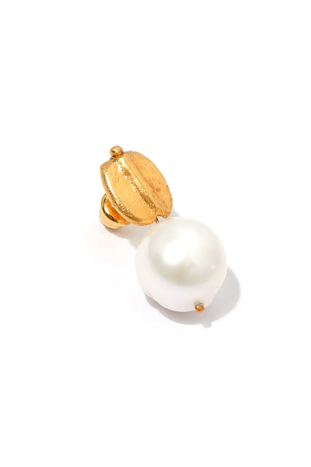 Coffee Bean with Pearls Earring