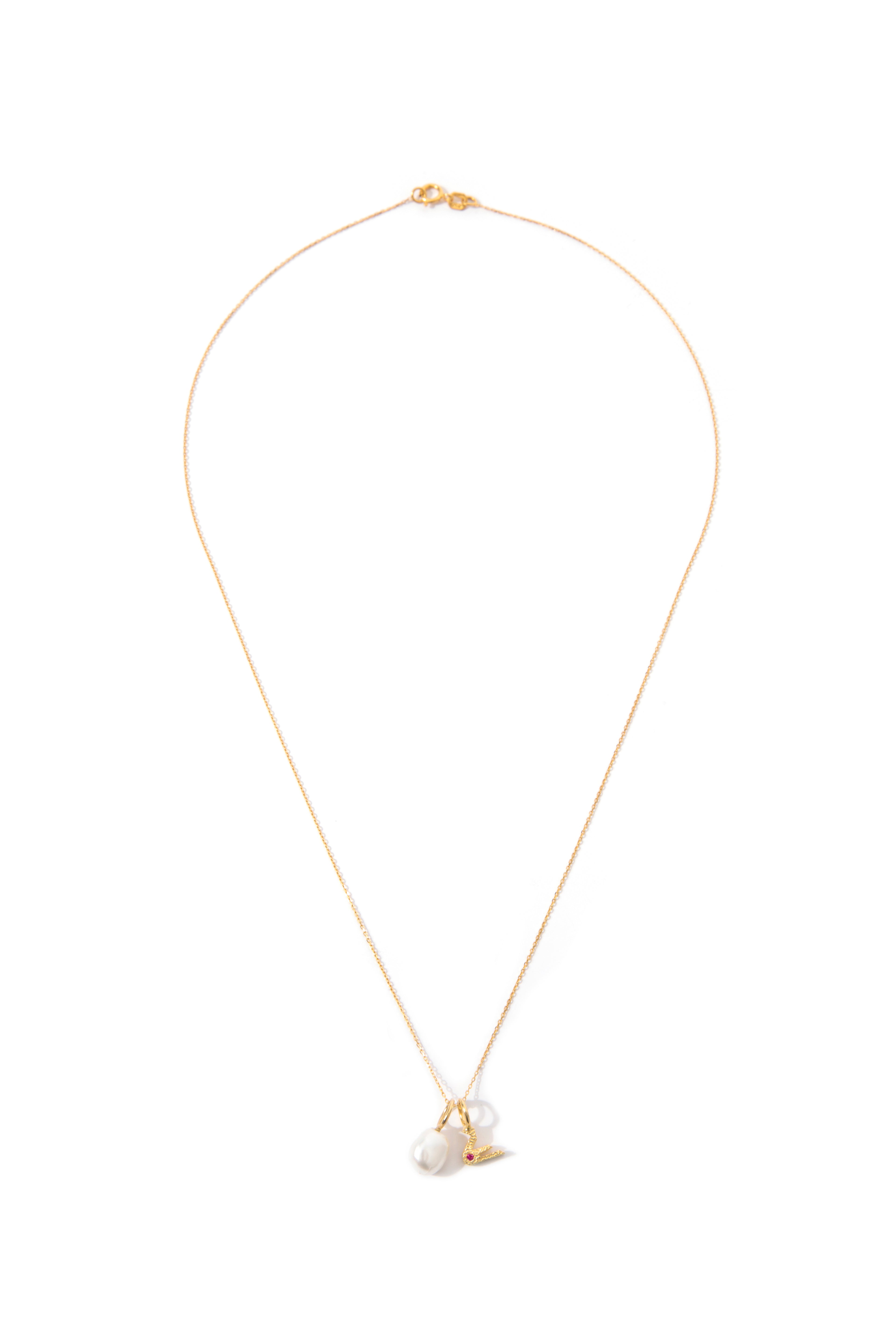 Pearl and Bird Necklace