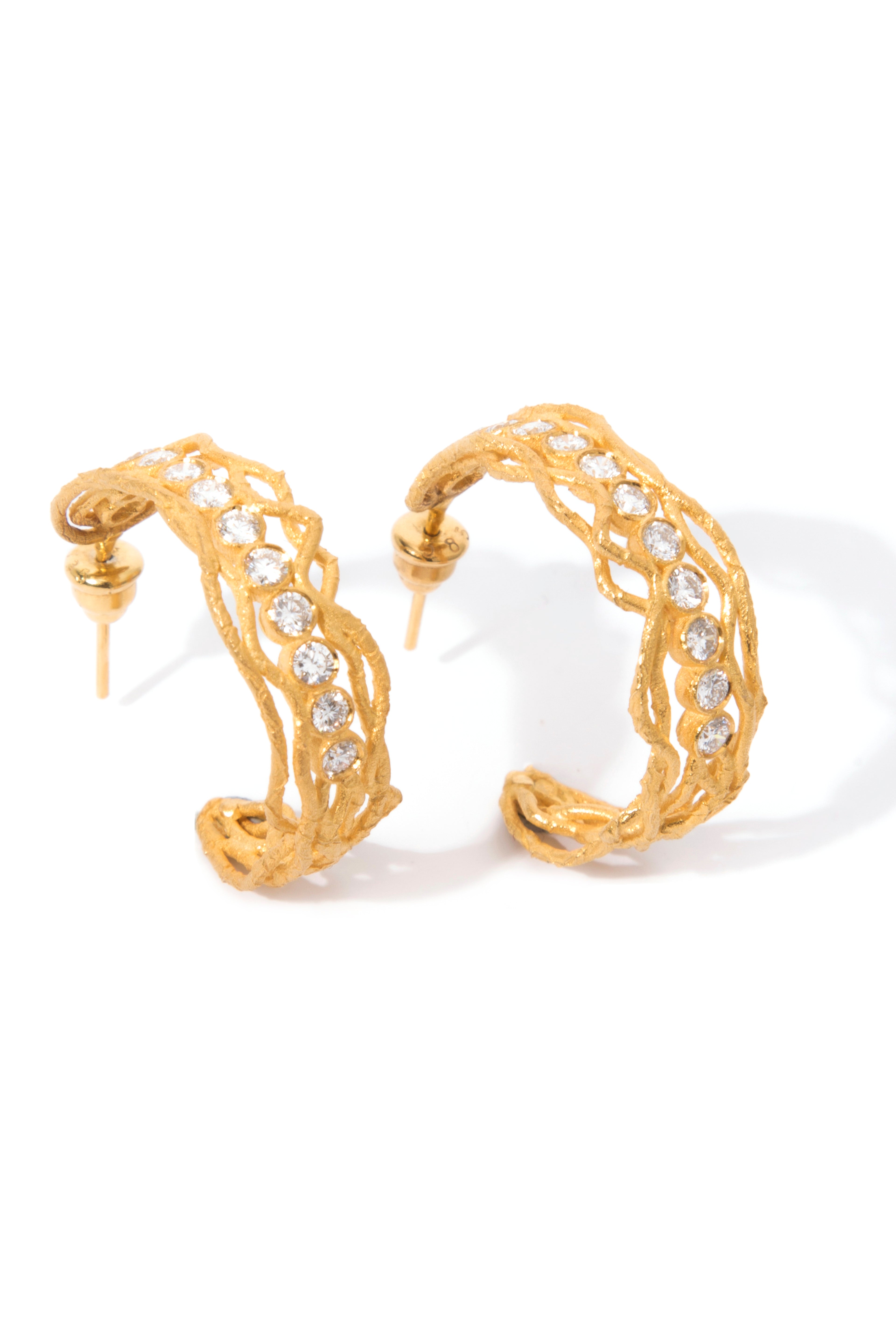 Diamond Hoop Earrings