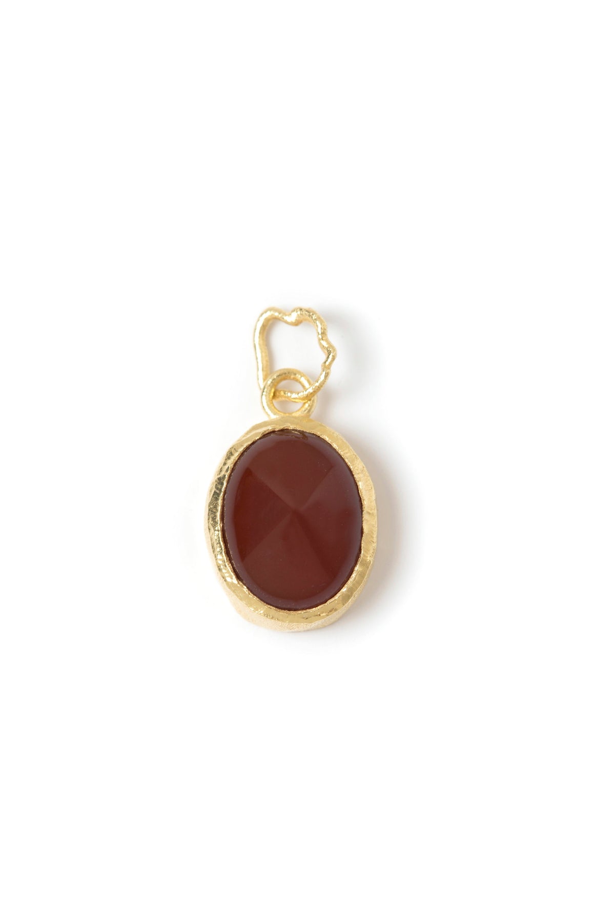 Düz montür doğal taş charm · Akik · büyük — Monapetra altın