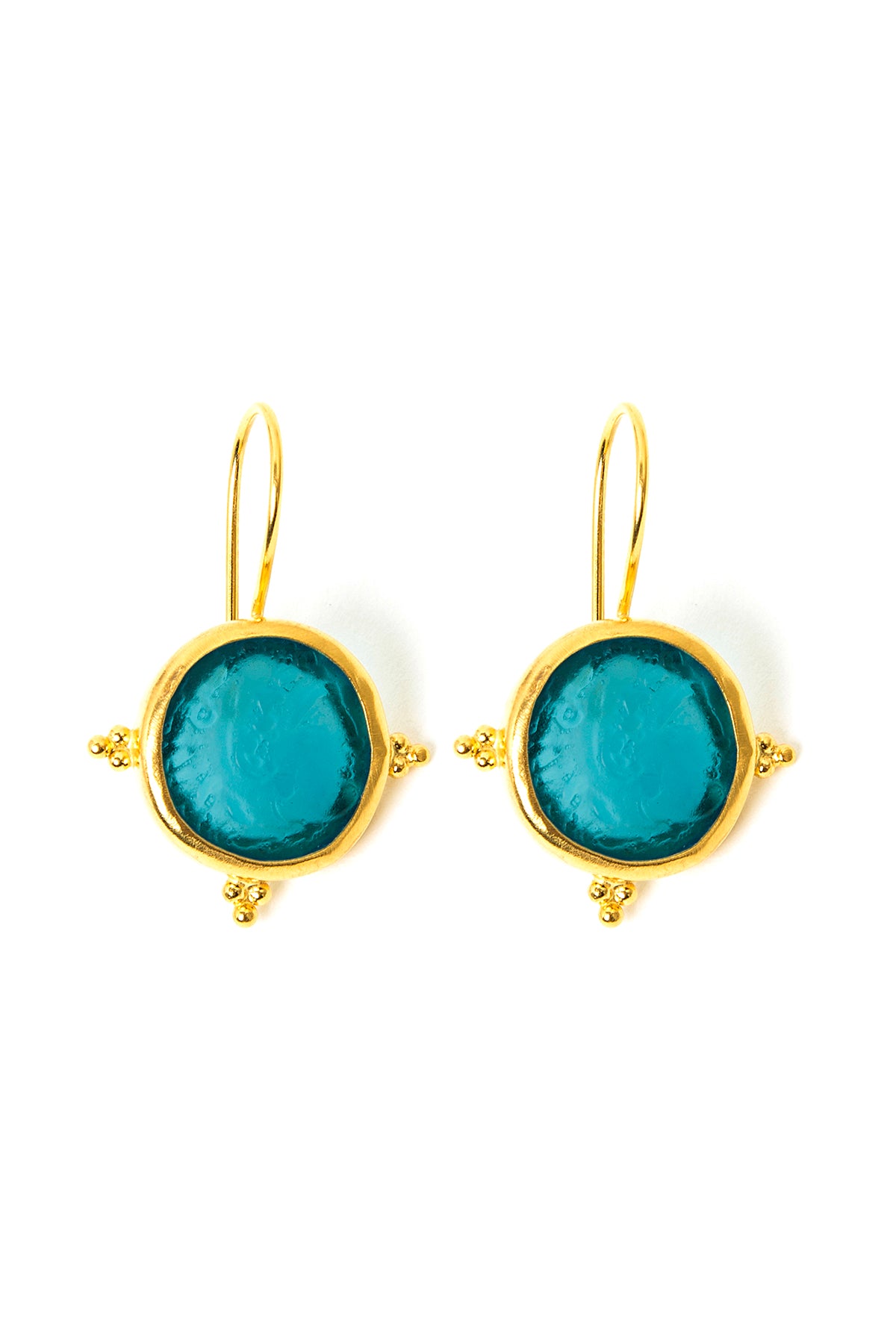 Turquoise Intaglio Earring