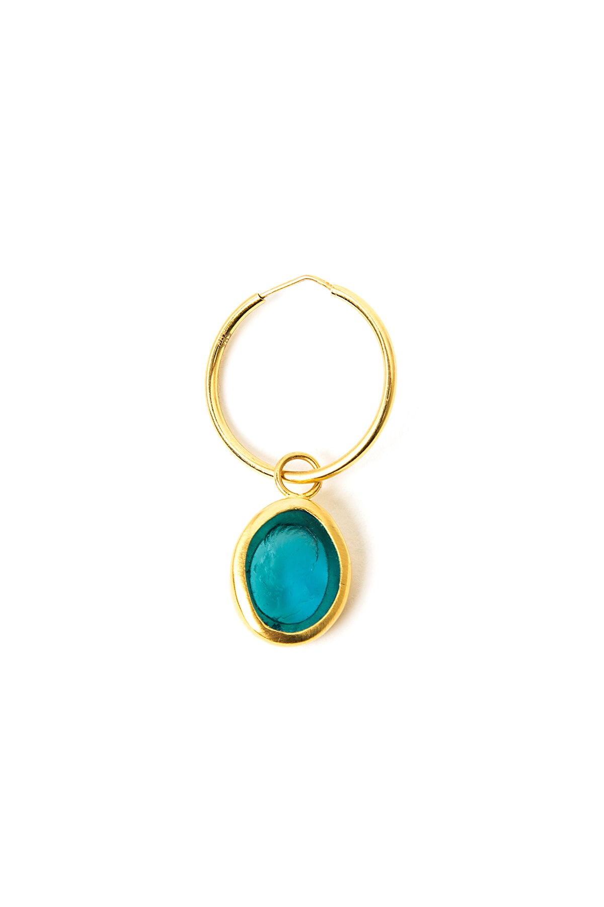 Turquoise Intaglio Hoop