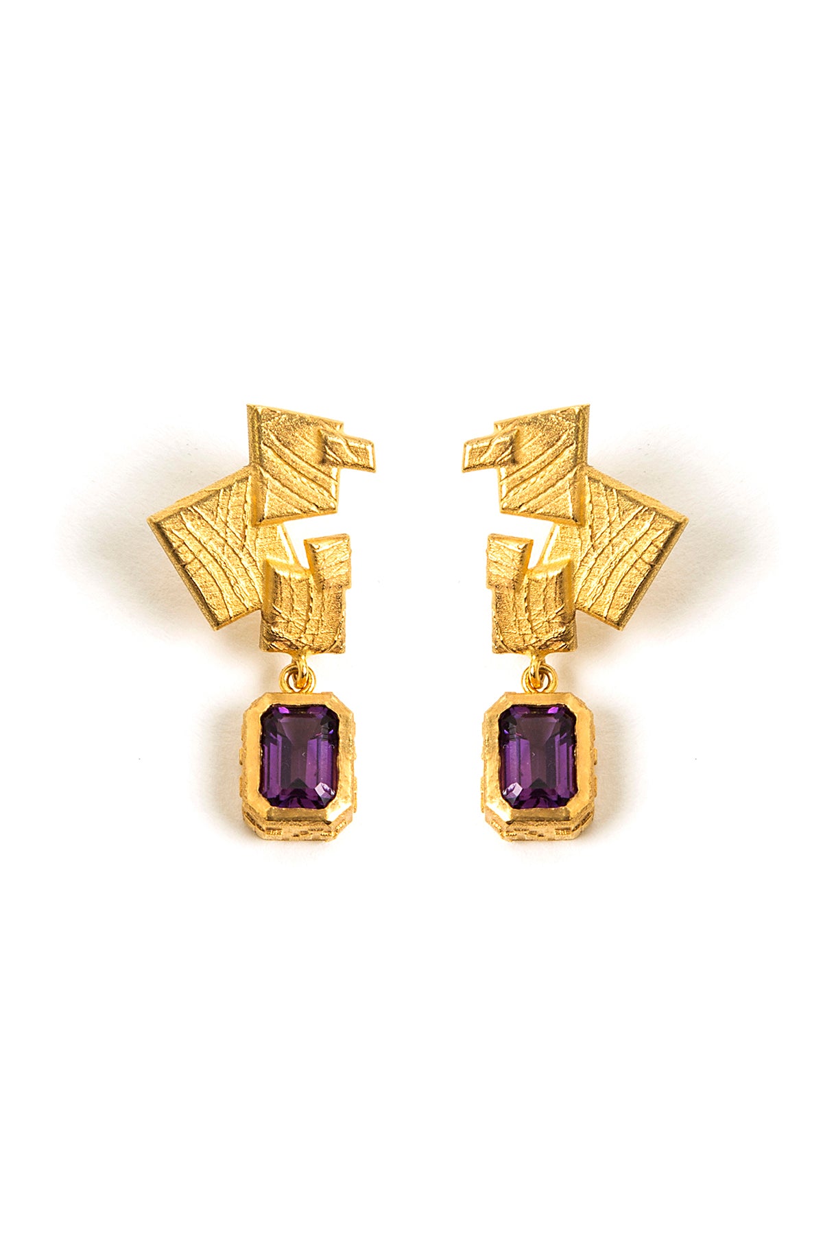 Mosaic Earring with Amethyst