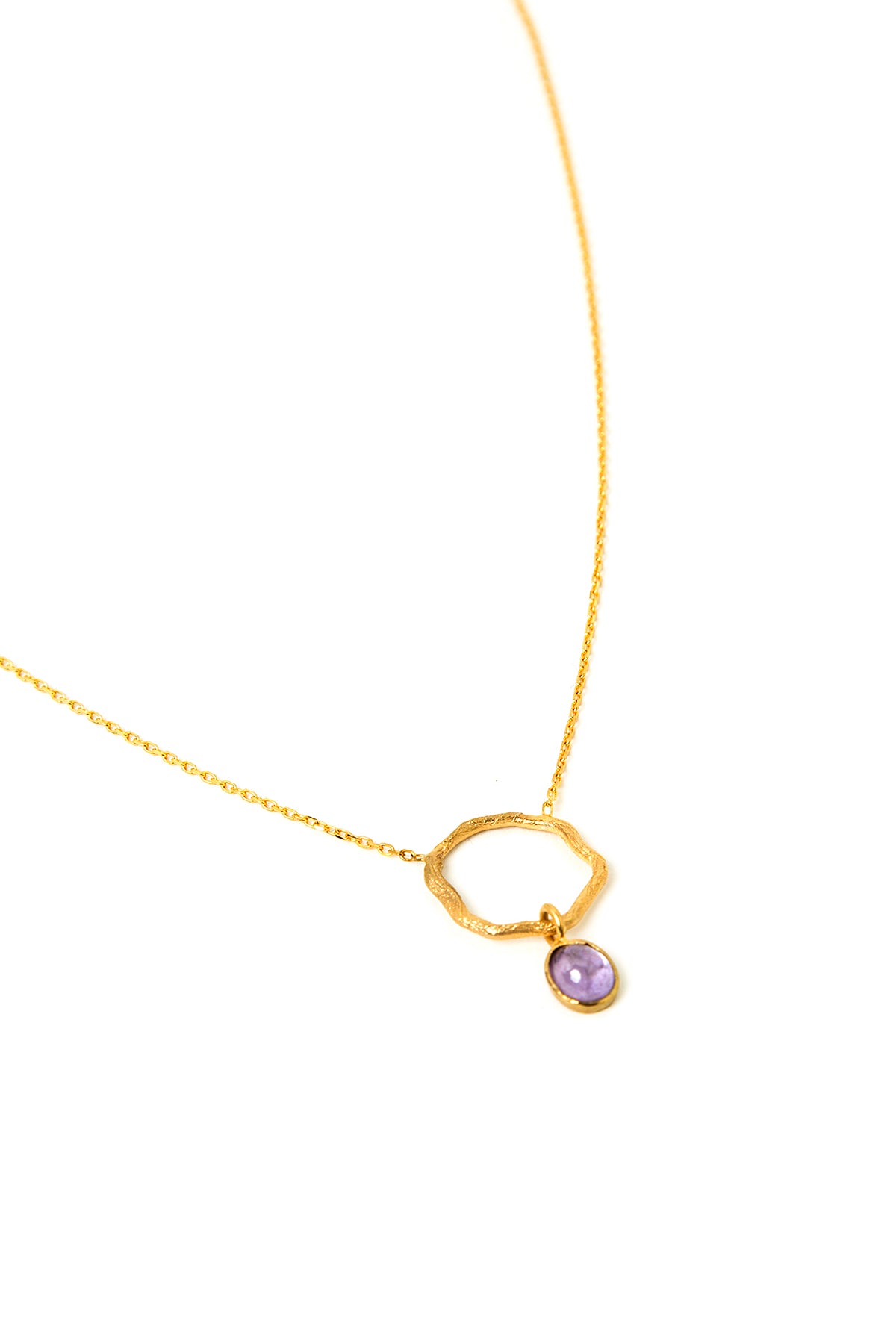 Raw Luck Necklace with Amethyst