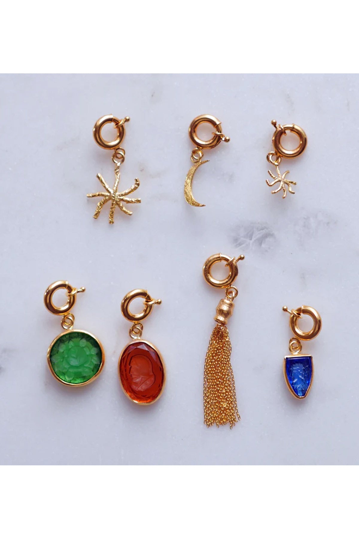 Navy Intaglio Charm