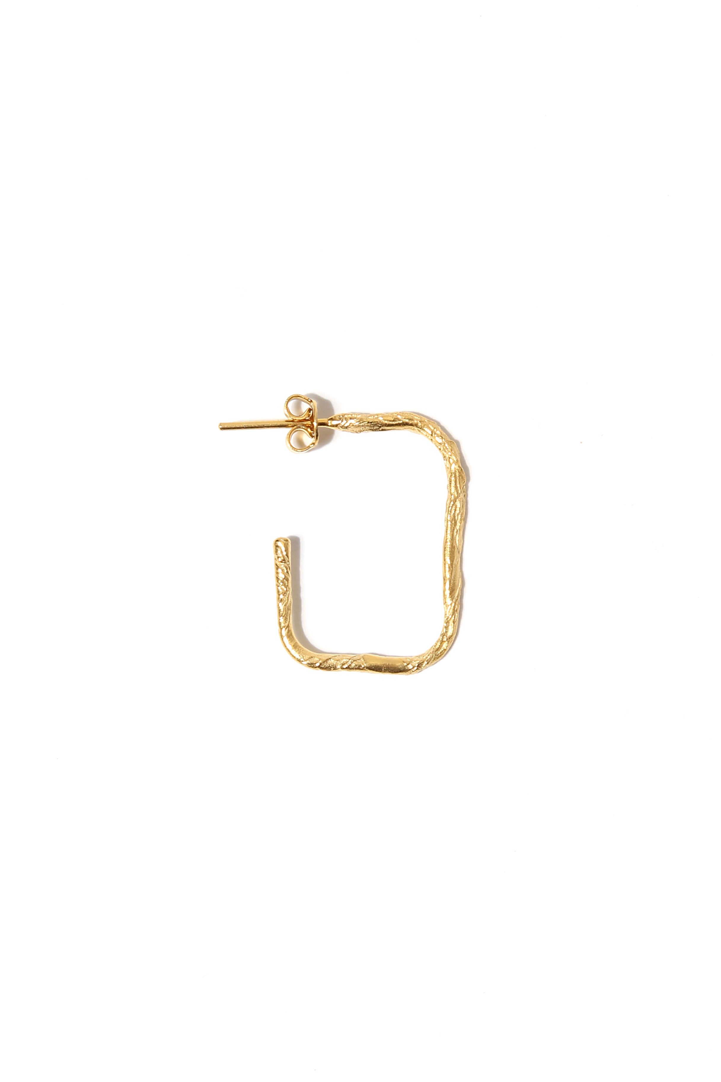 M Raw Rectangular Earring