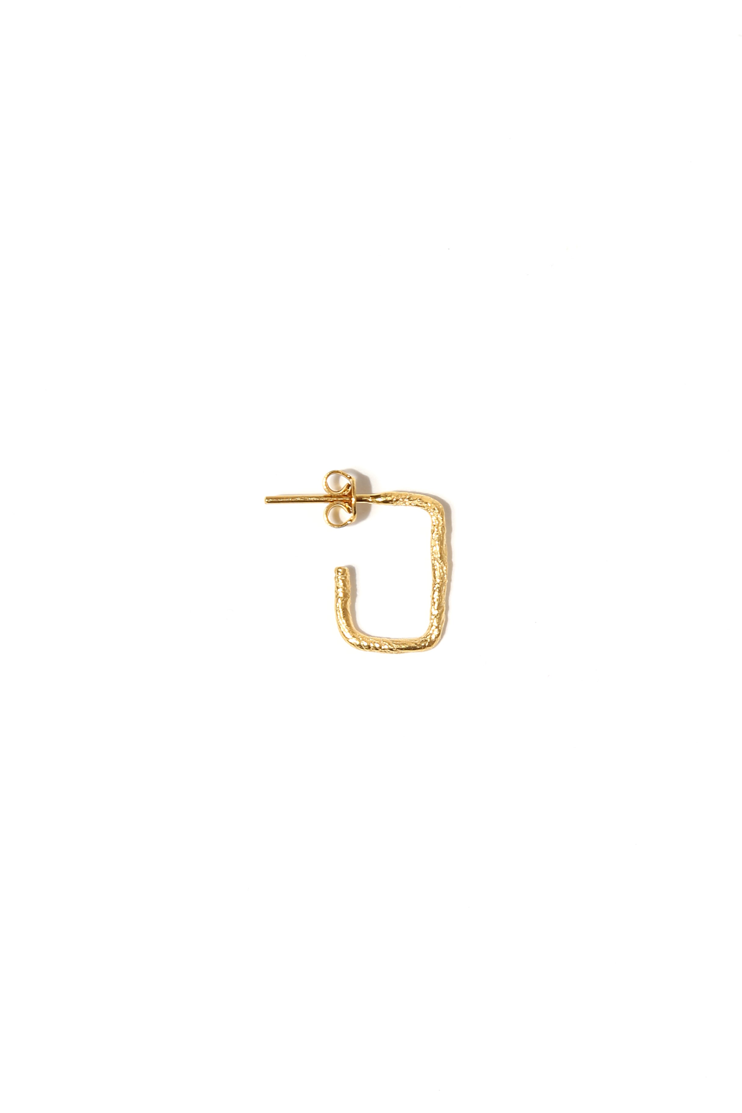 S Raw Rectangular Earring