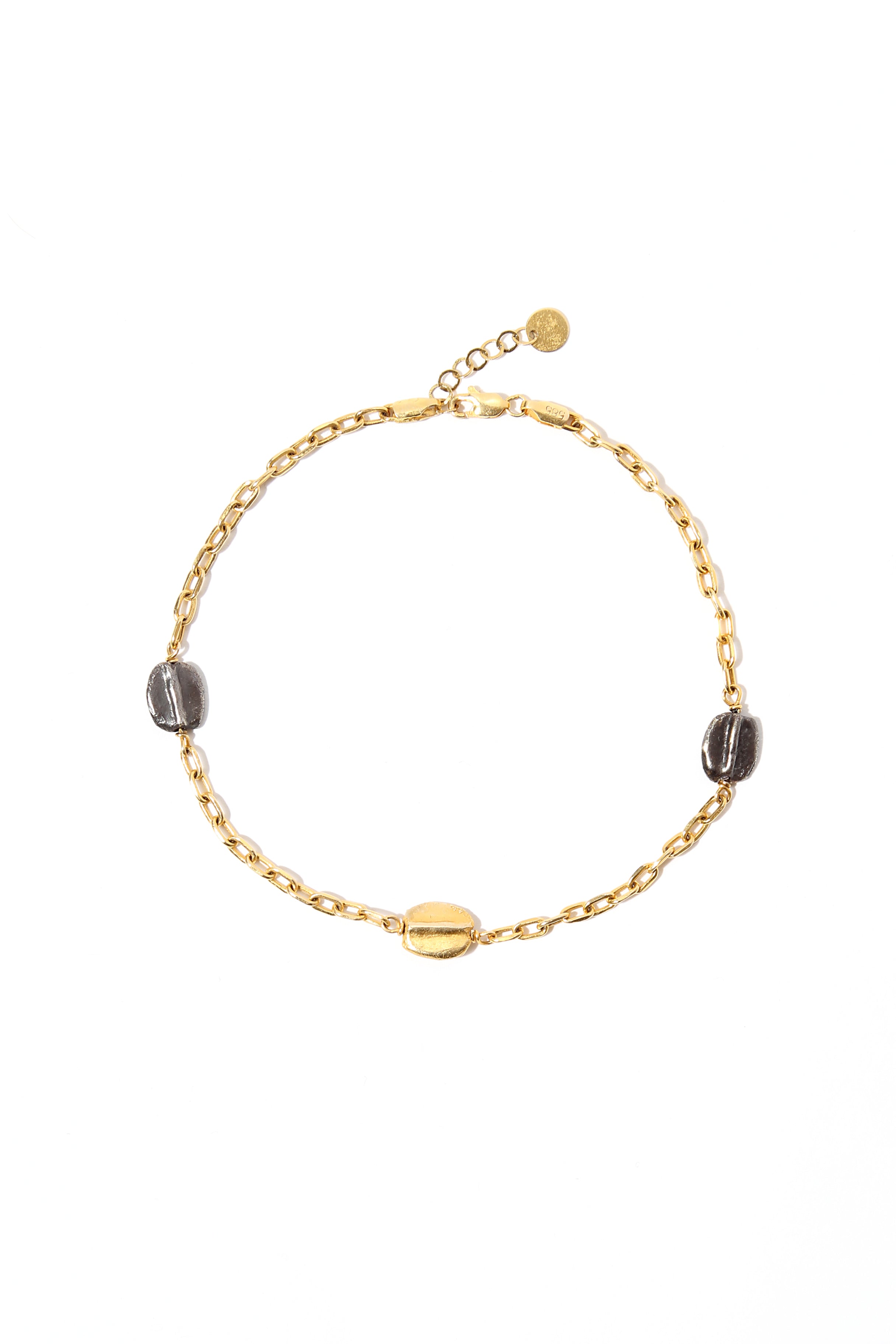 Black & Gold Coffee Bean Bracelet