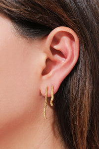 Stripe Raw Large Earring